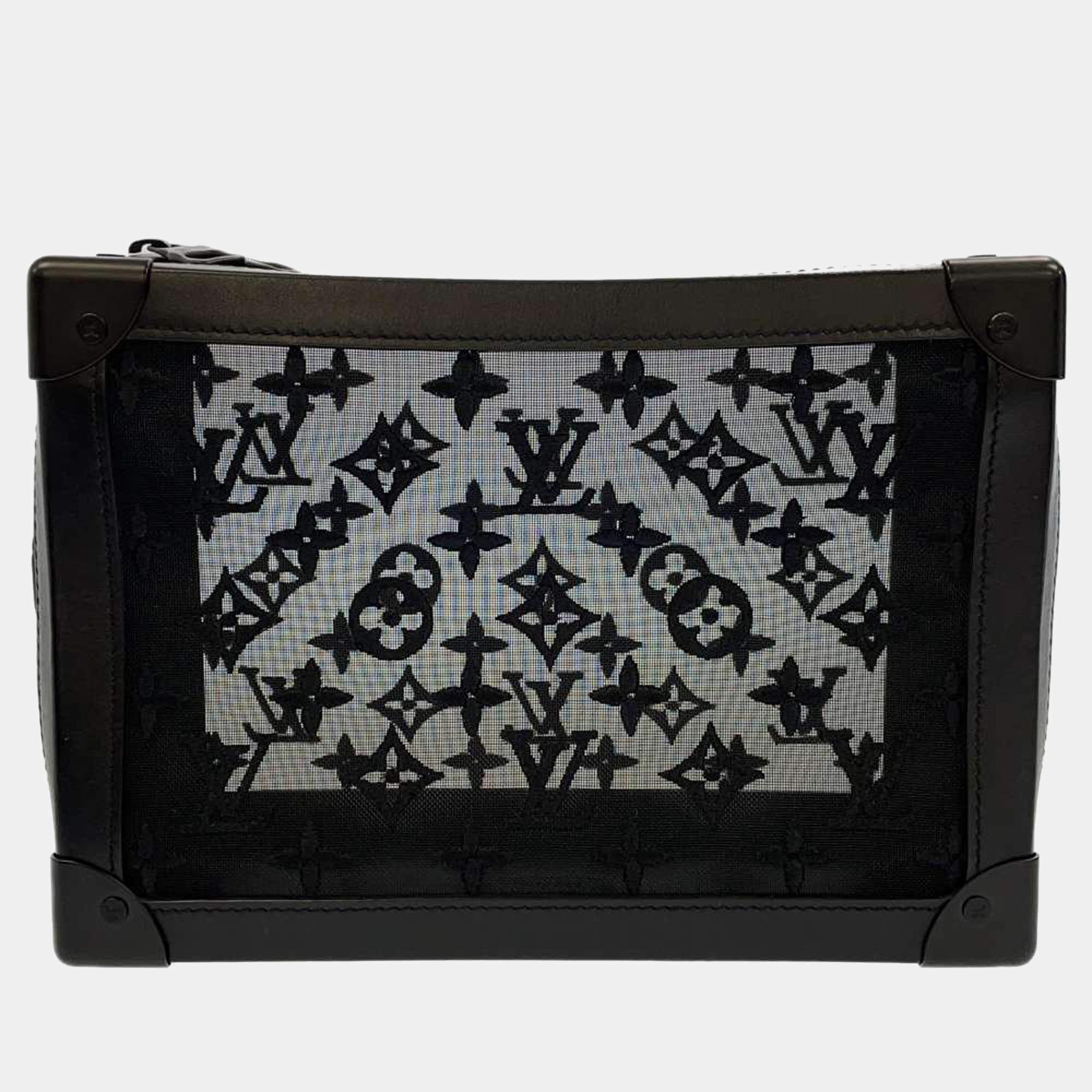 Louis Vuitton Soft Trunk Monogram Mesh Black in Mesh/Leather with Matte  Black - US