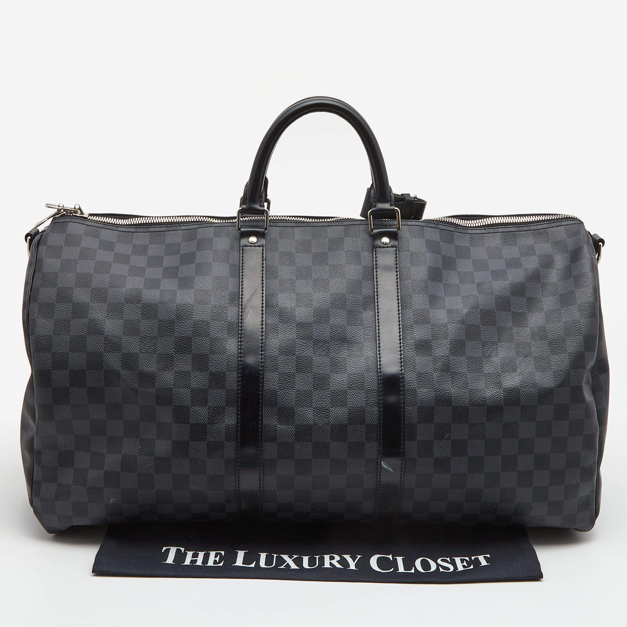 Louis Vuitton Damier Graphite Epi Leather Keepall Bandouliere 50 Bag -  Yoogi's Closet