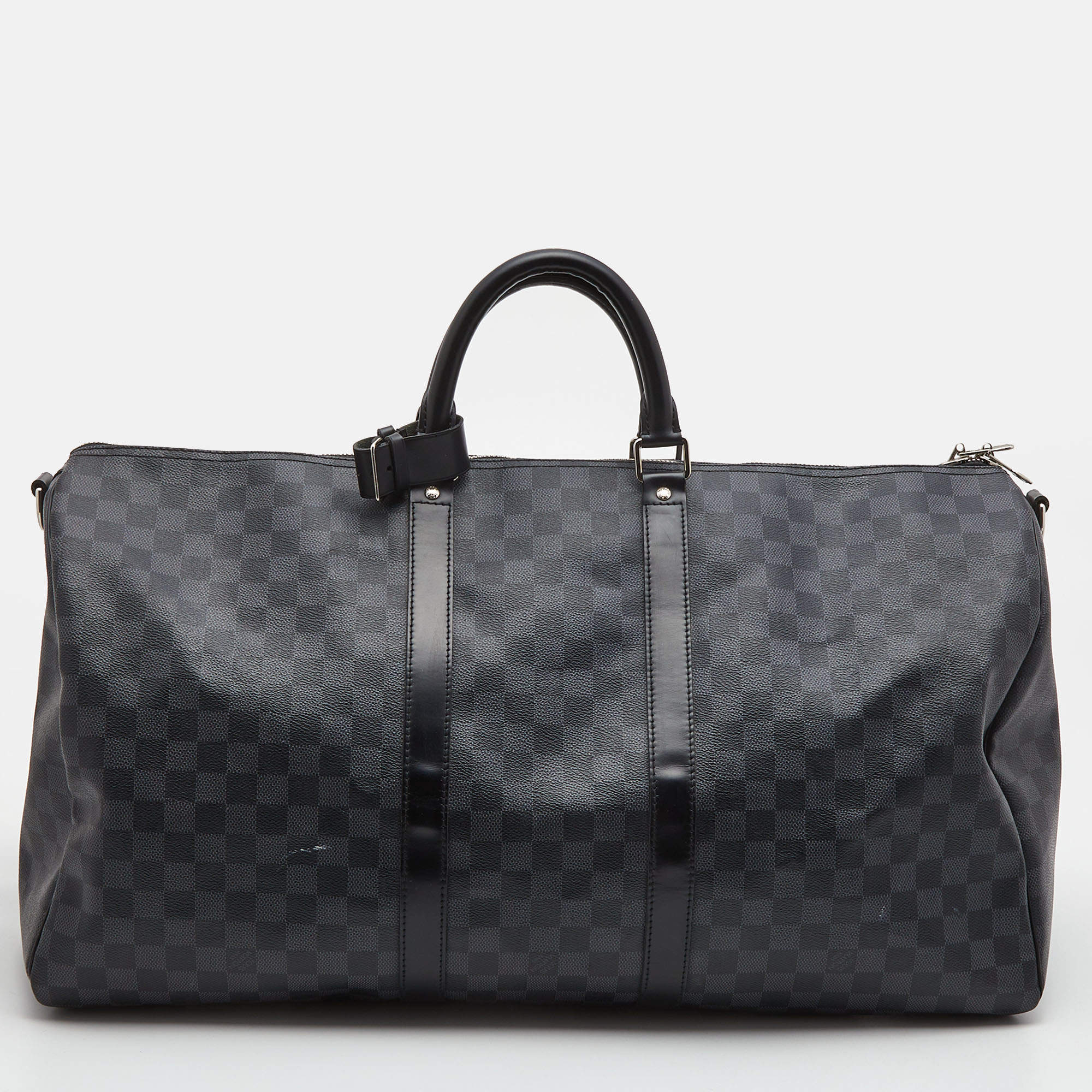 Louis Vuitton Damier Graphite Canvas Keepall Bandouliere 55 Bag