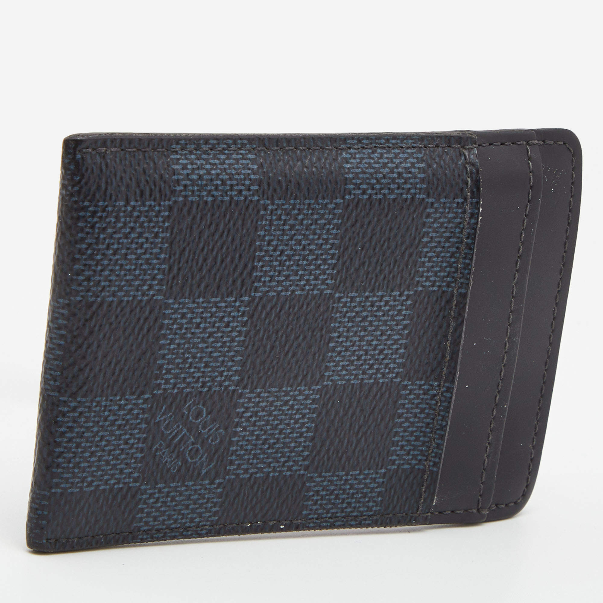 Shop Louis Vuitton DAMIER GRAPHITE Pince card holder with bill clip  (N60246) by GroundGabrielle
