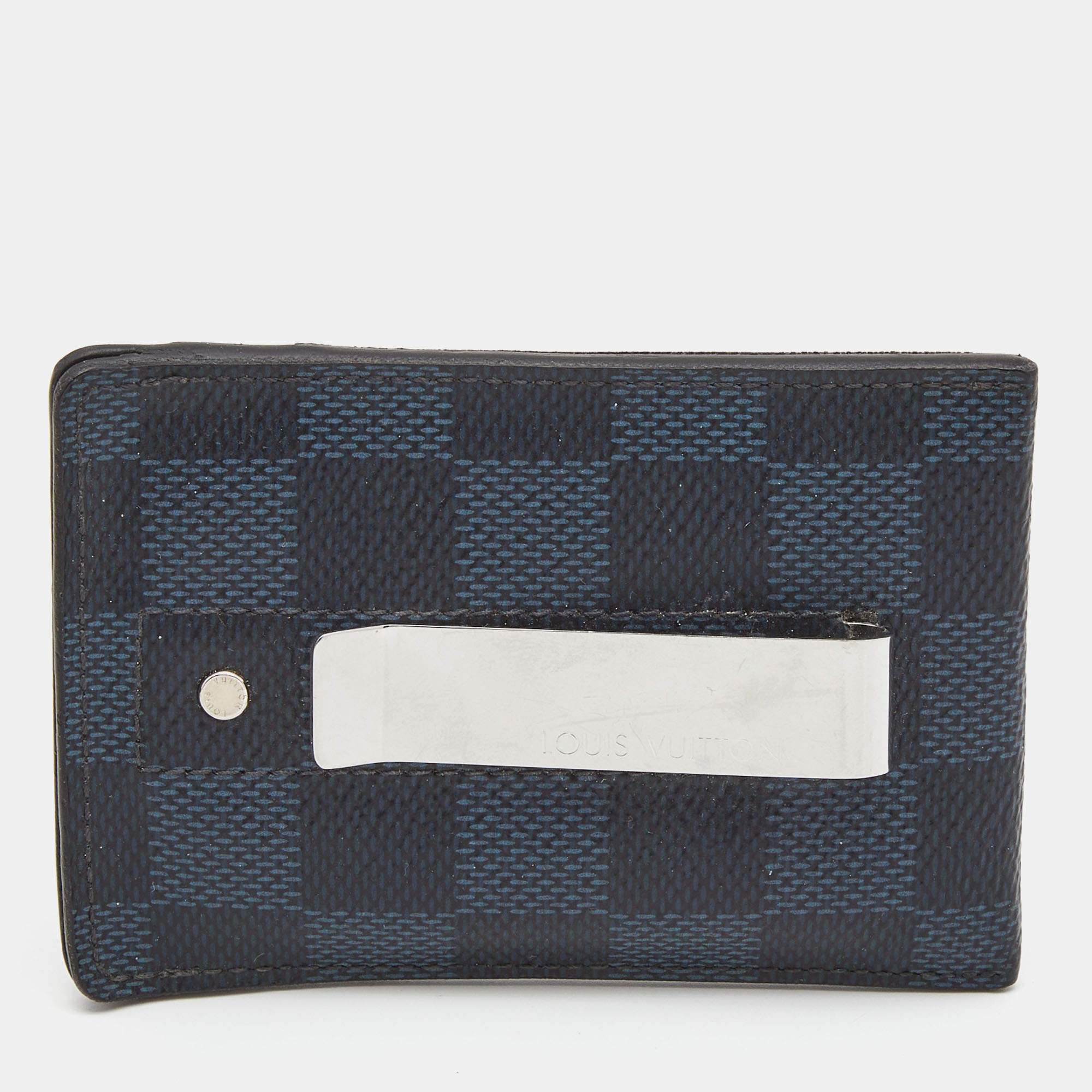 Shop Louis Vuitton DAMIER GRAPHITE Pince card holder with bill clip  (N60246) by SkyNS