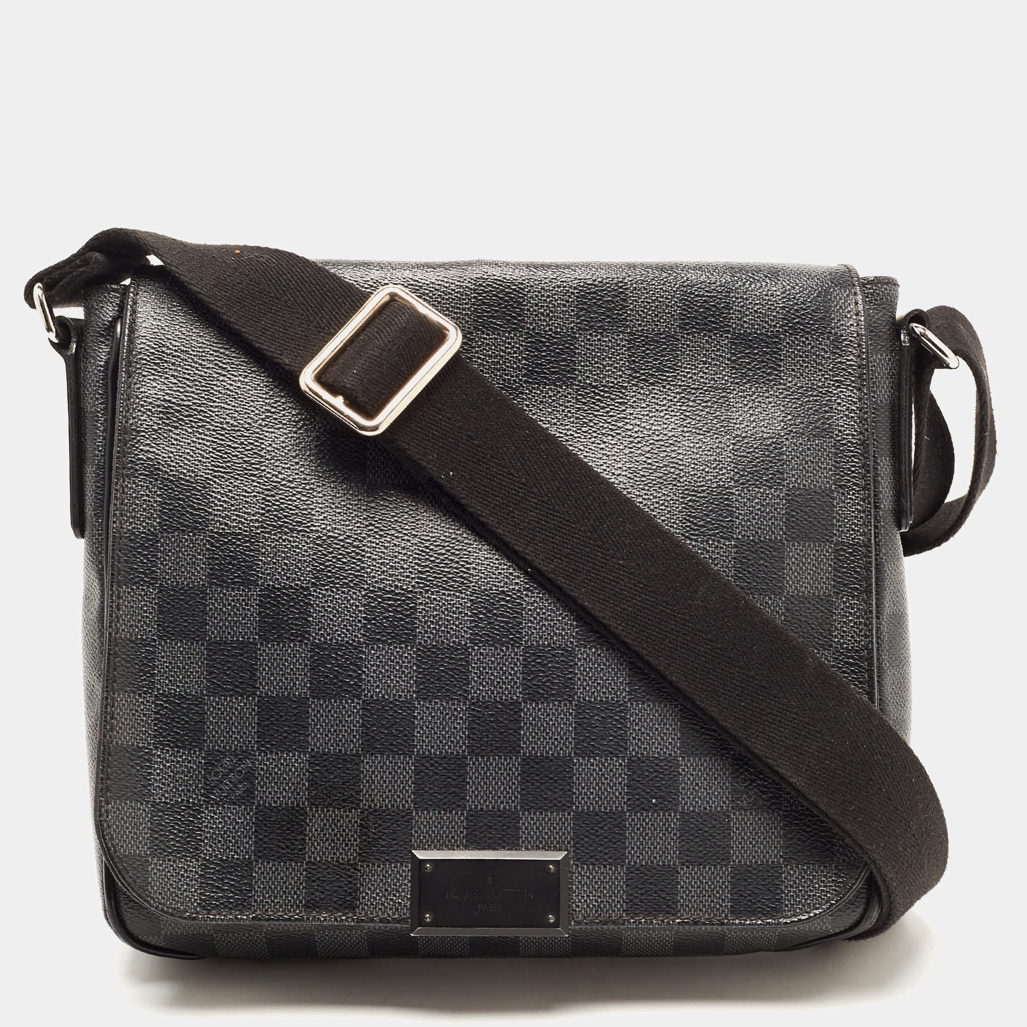 Louis Vuitton Mick MM Crossbody Messenger Bag In Damier Graphite Canvas