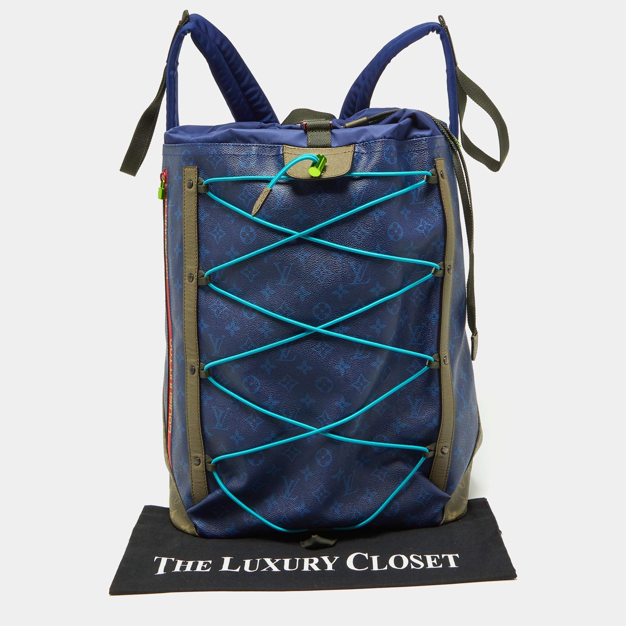 Shop Louis Vuitton Men's Blue Backpacks