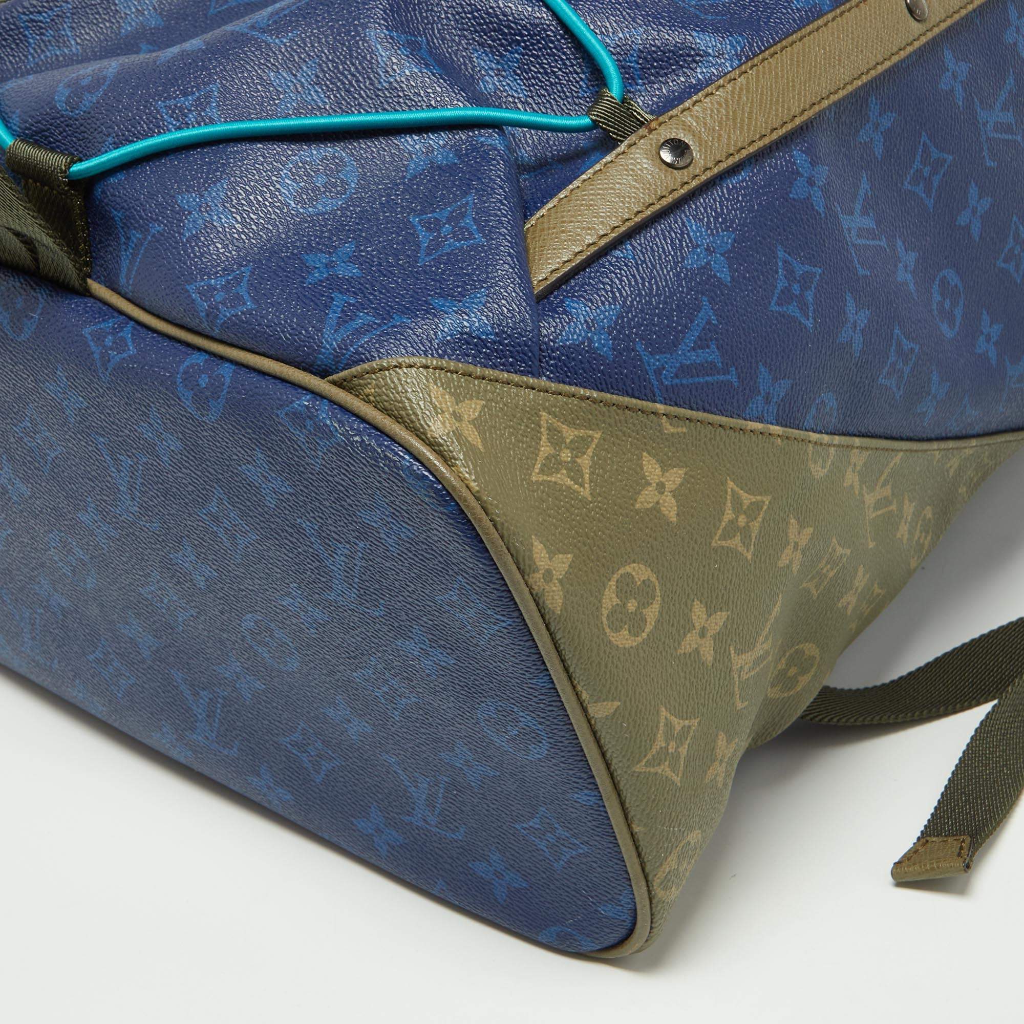 LOUIS VUITTON Monogram Small Outdoor Pouch Pacific Blue 274404