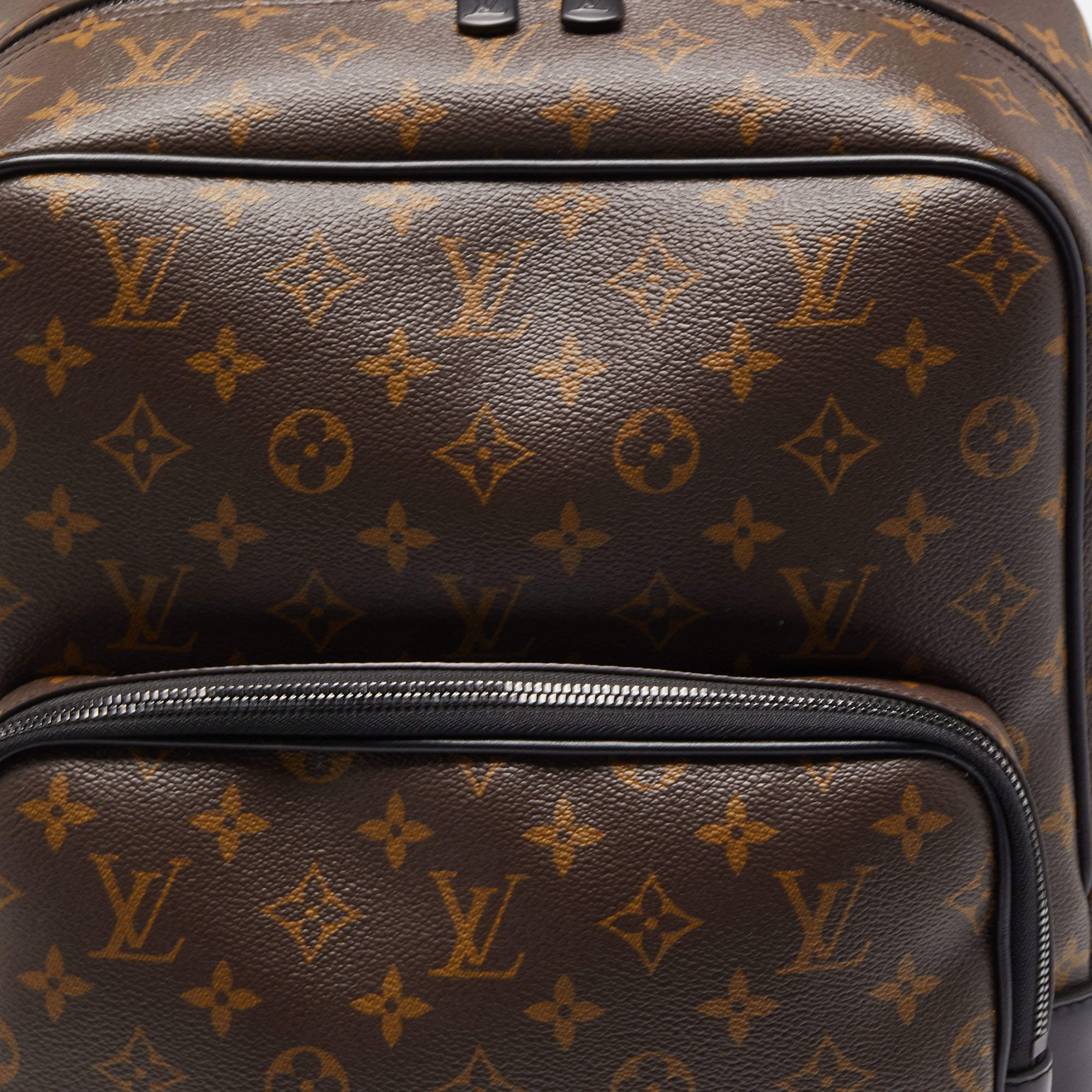 Louis Vuitton Monogram Macassar & Blue Leather Dean Backpack, myGemma