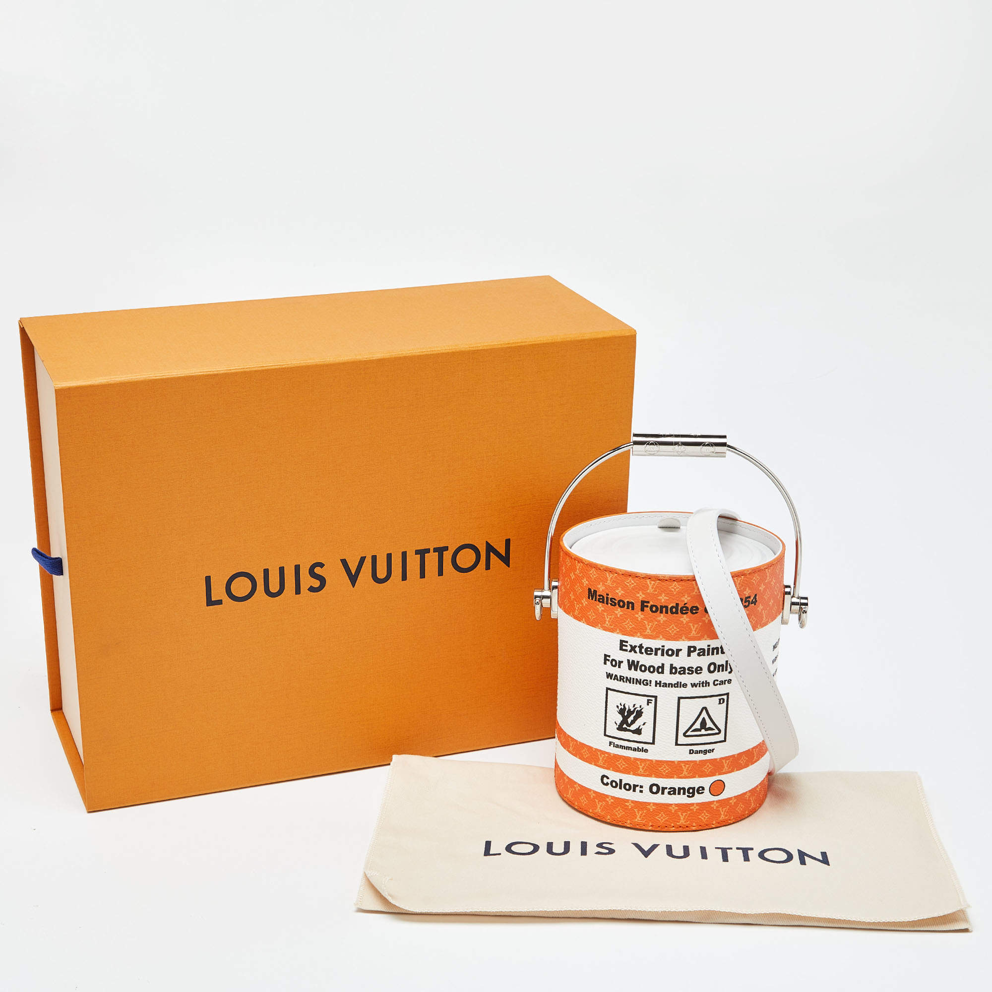 Louis Vuitton Orange Monogram Canvas LV Paint Can Bucket Bag