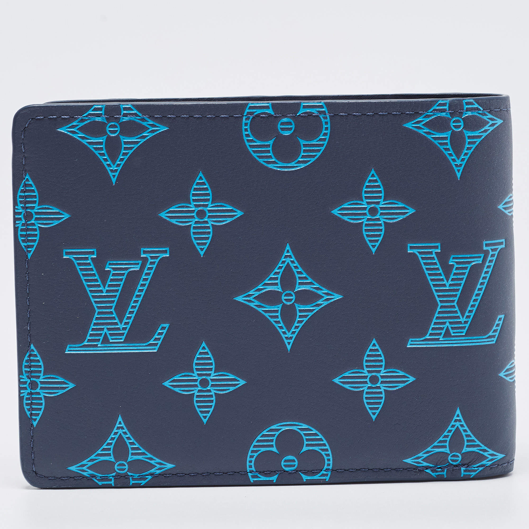 Louis Vuitton Multiple Wallet Navy River Blue autres Cuirs