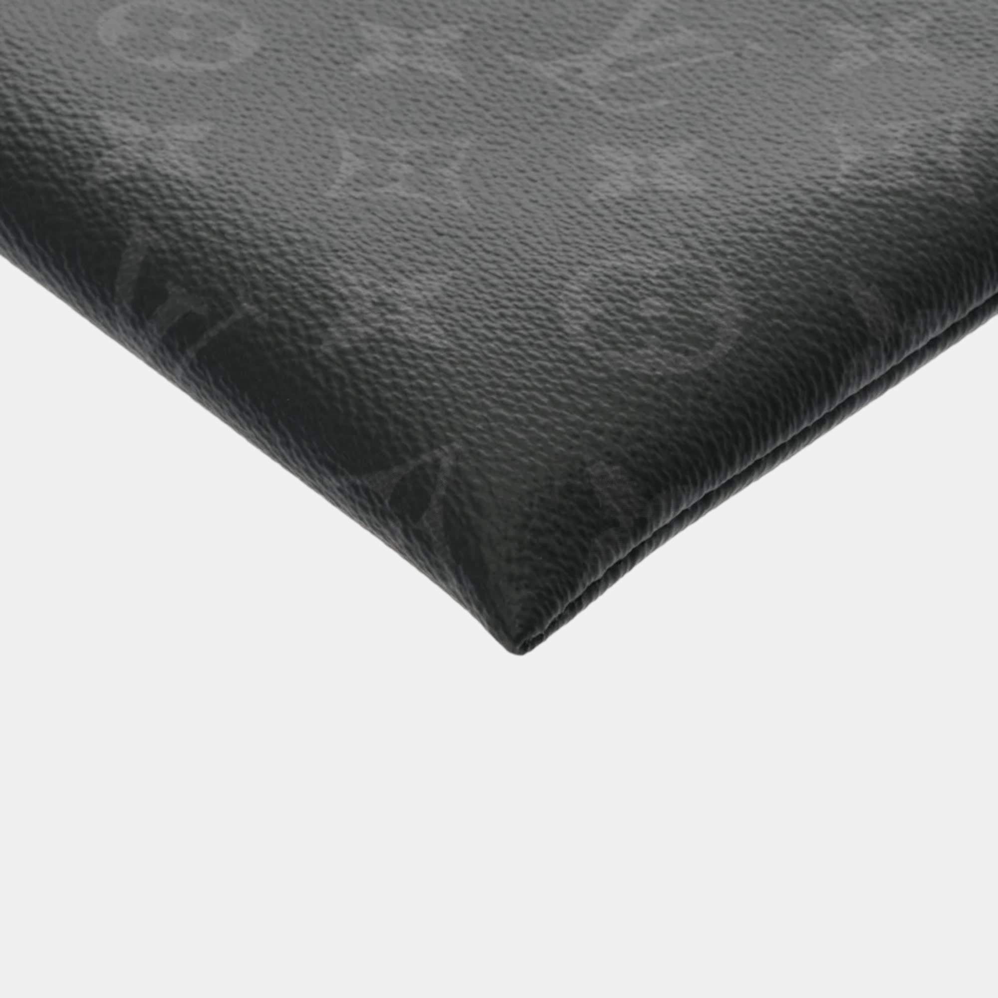 Louis Vuitton Pouch Pochette Discovery Black Monogram Eclipse M44323  Leather SP1189 LOUIS VUITTON D Ring Men's Clutch Bag Wallet | eLADY  Globazone