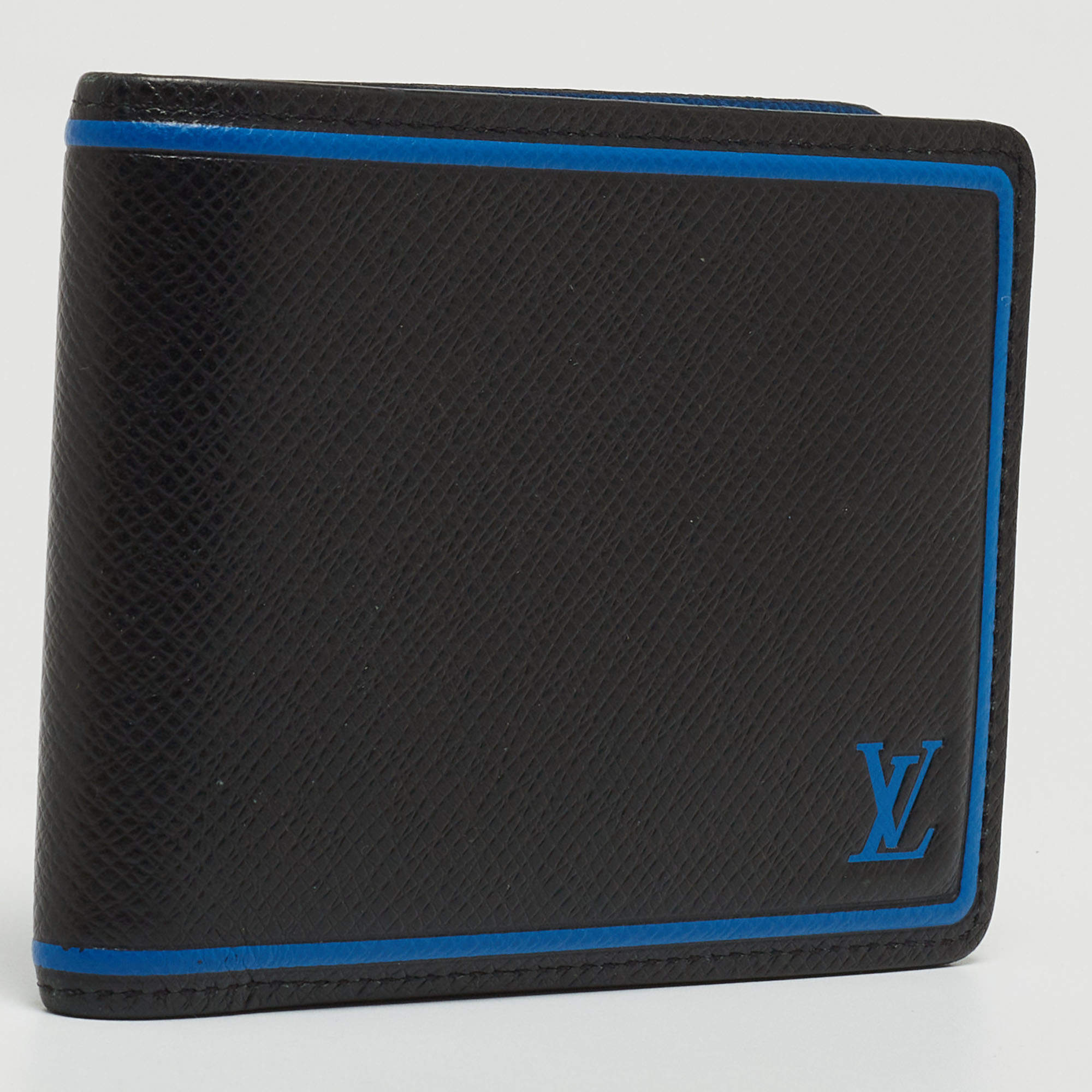 Louis Vuitton Multiple Wallet Taiga Leather Black 818584