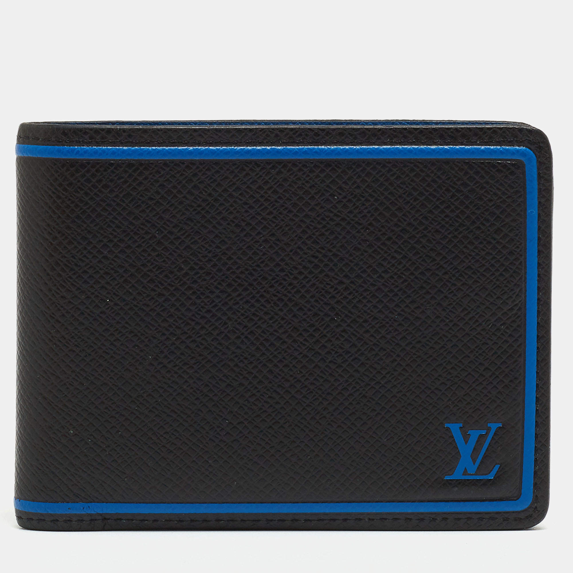 Louis Vuitton Multiple Wallet Taiga Leather Black 818584