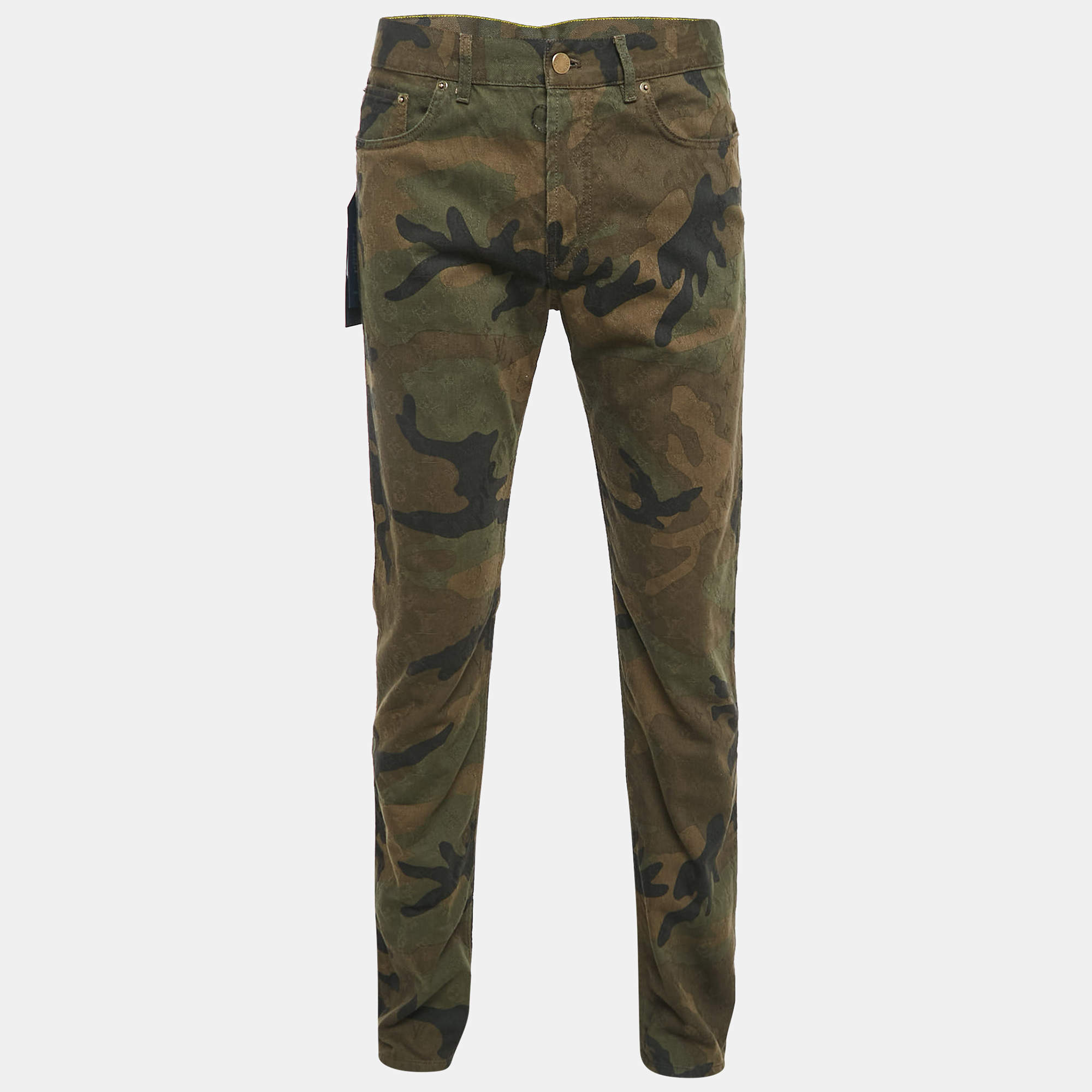 Louis Vuitton X Supreme Camouflage Monogram Jacquard Regular Fit Jeans M