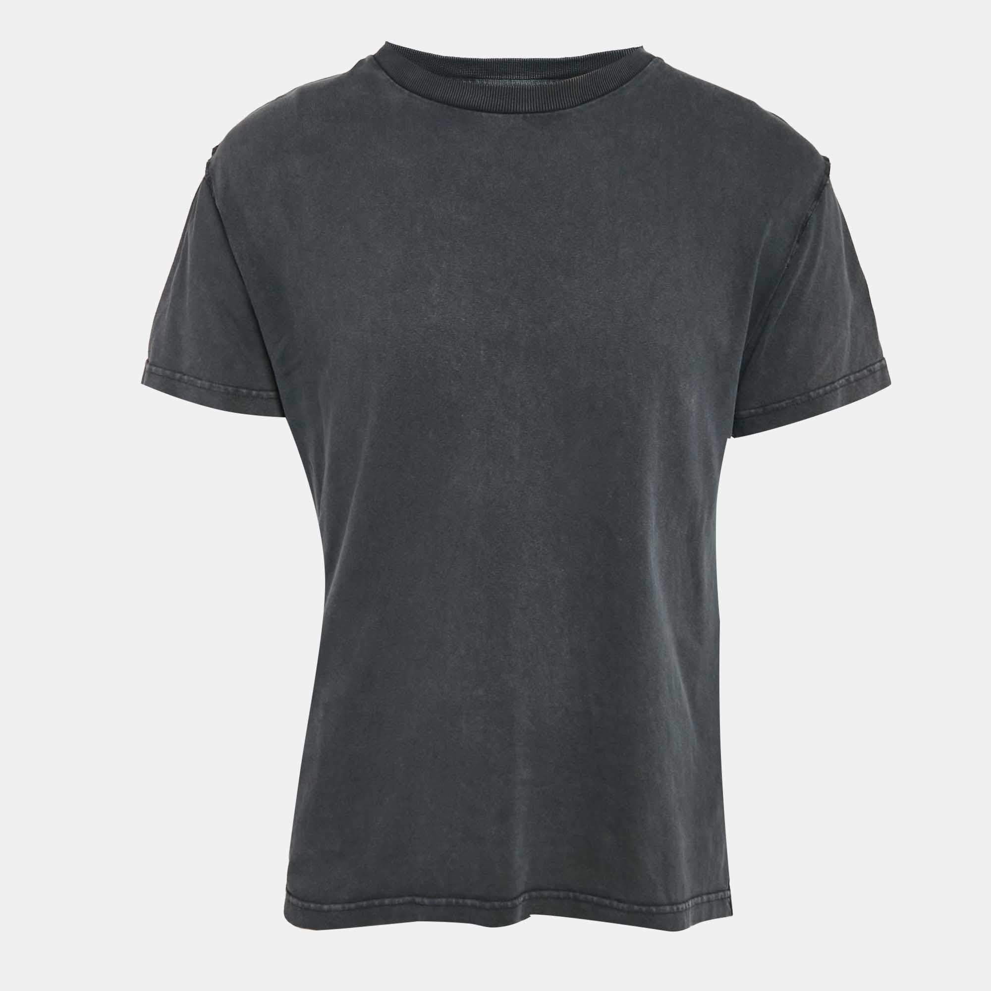Louis Vuitton Grey Cotton Inside-Out Sleeve T-Shirt S