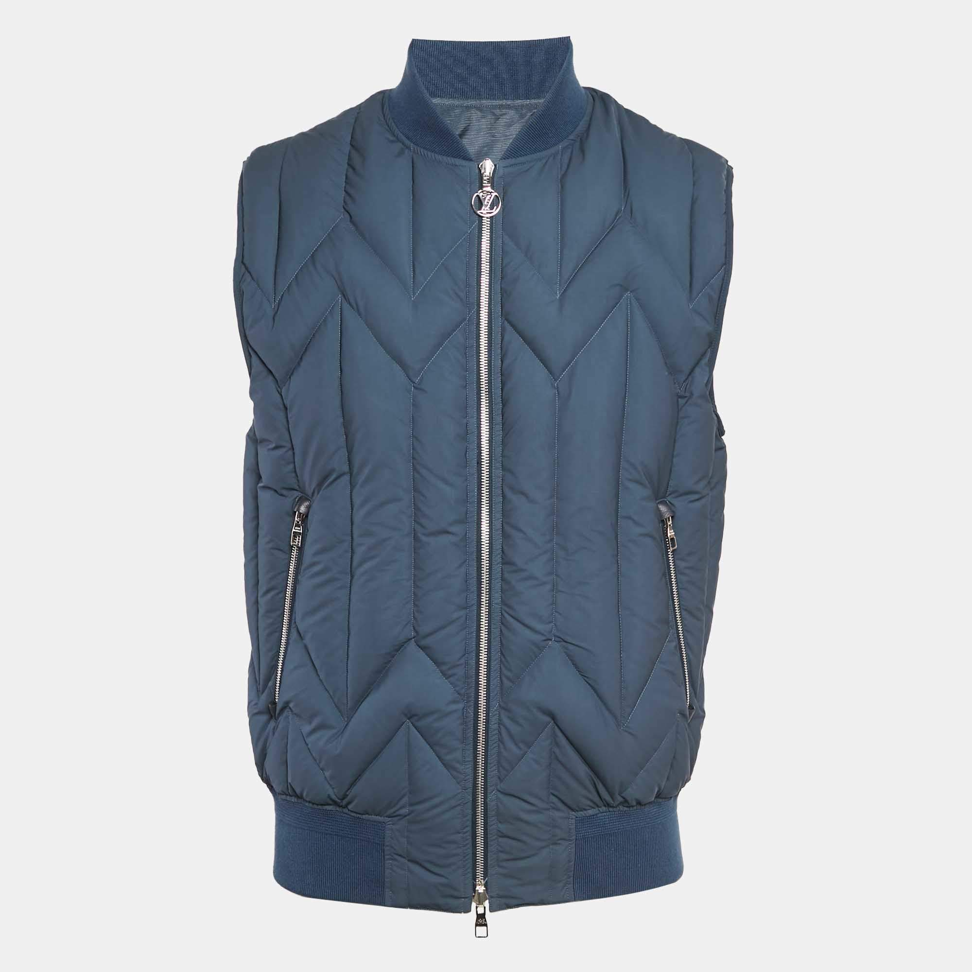 Louis Vuitton Nylon Padded Reversible Down Gilet XL