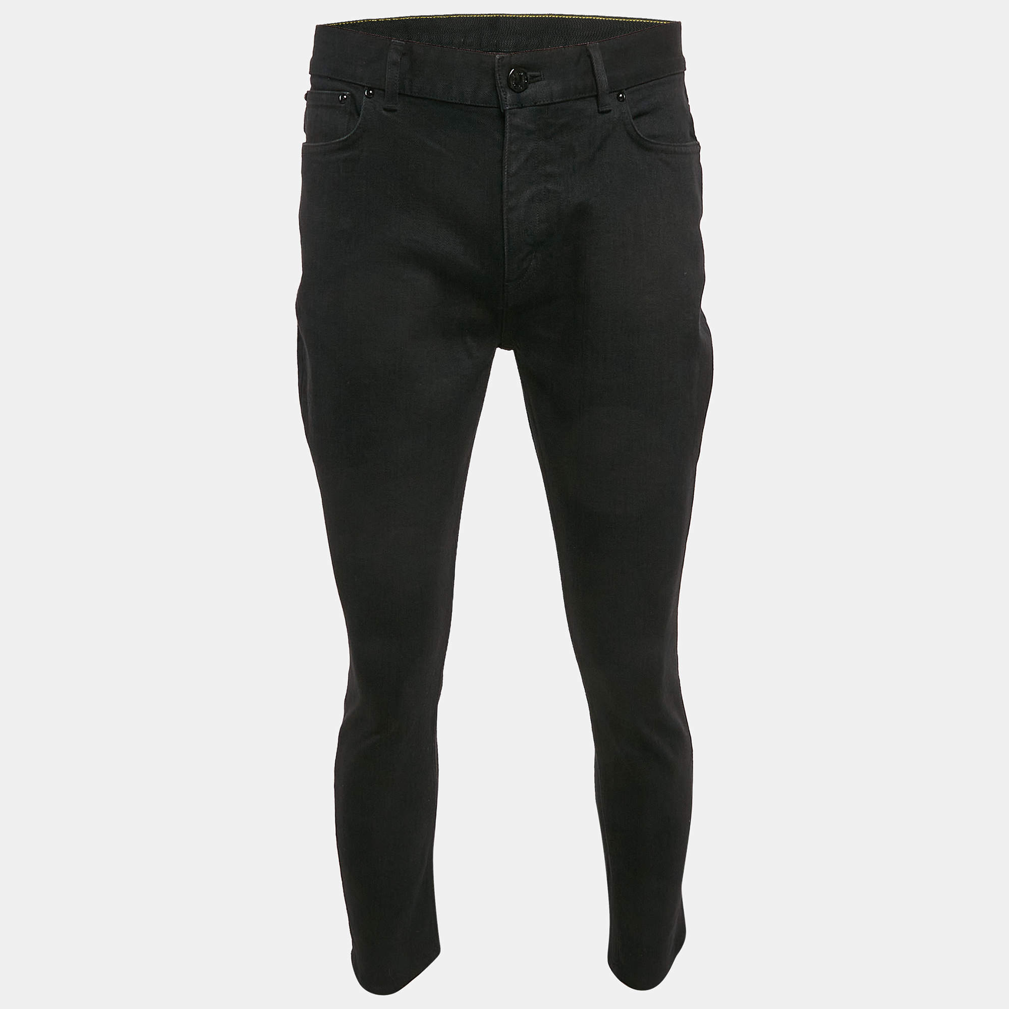 Louis Vuitton Black Denim Jeans M Waist 32"