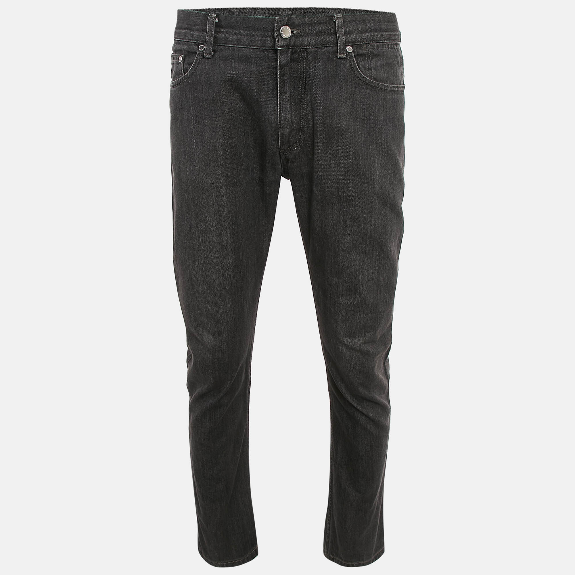 Louis Vuitton Grey Denim Regular Fit Jeans L Waist 33"