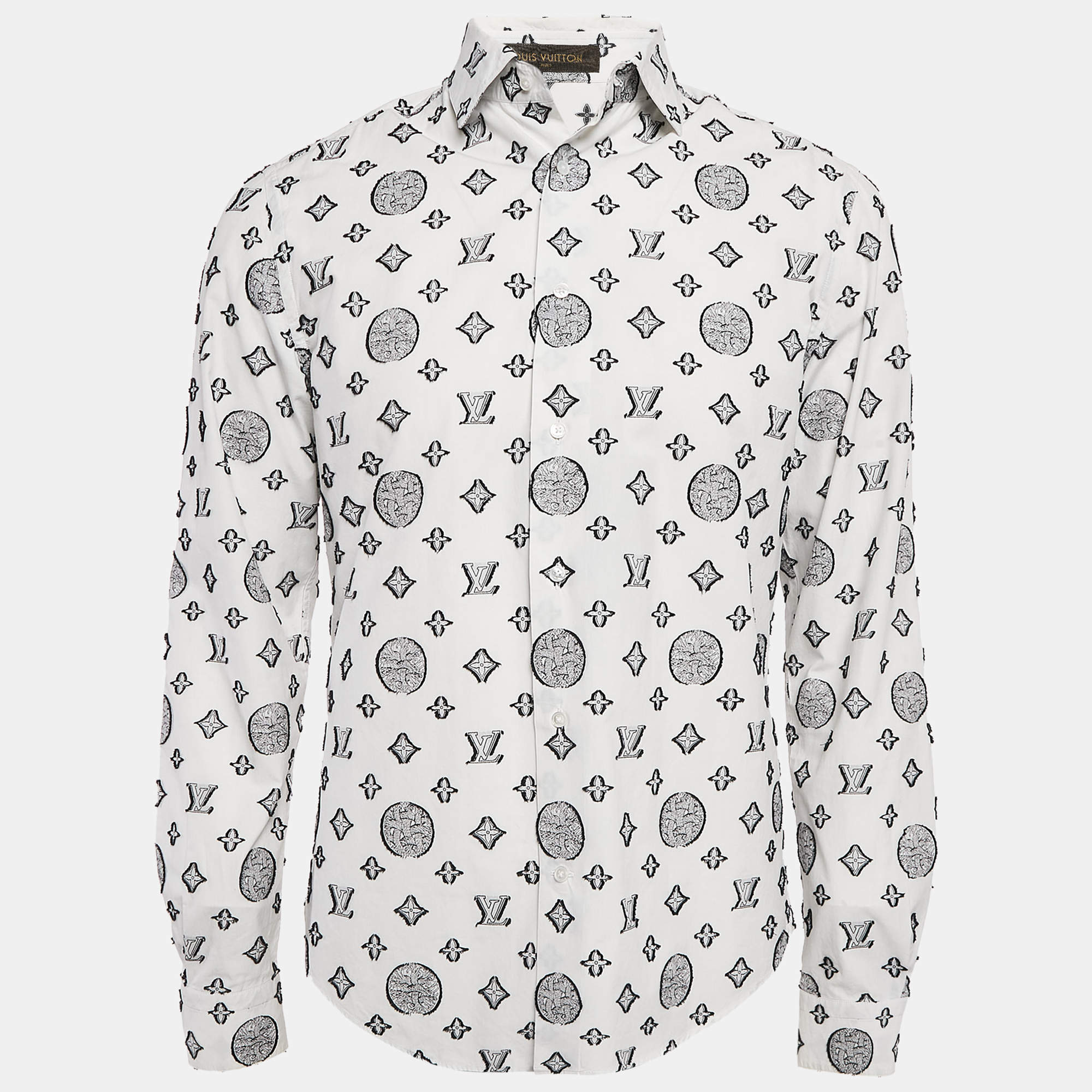 Louis Vuitton White Christopher Nemeth Rope Fil-coupe Cotton Shirt XL