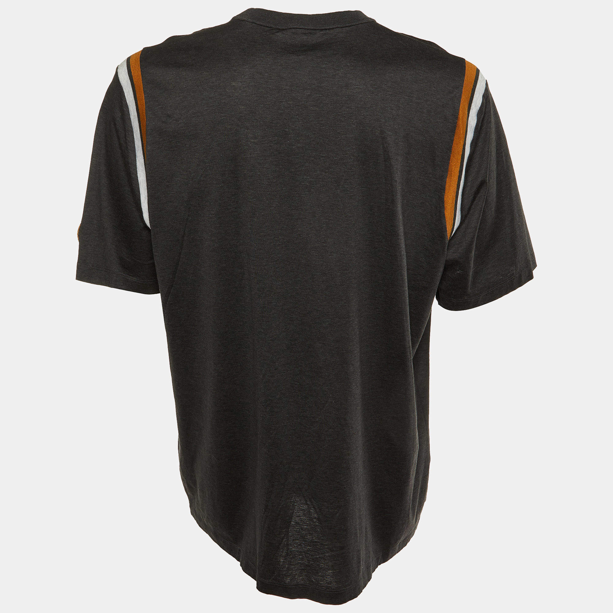 Louis Vuitton Grey Printed Jersey Crew Neck T-Shirt XS Louis