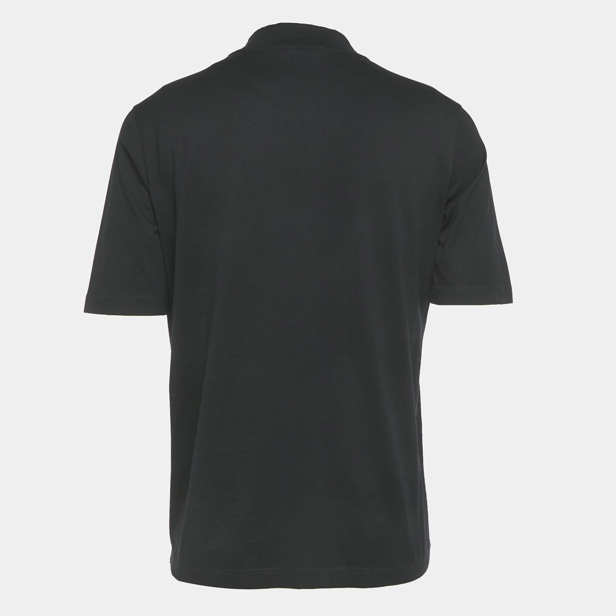 トップス Louis Vuitton knit polo shirt Louis Vuitton Navy Blue Monogram Patterned Knit Polo T-Shirt