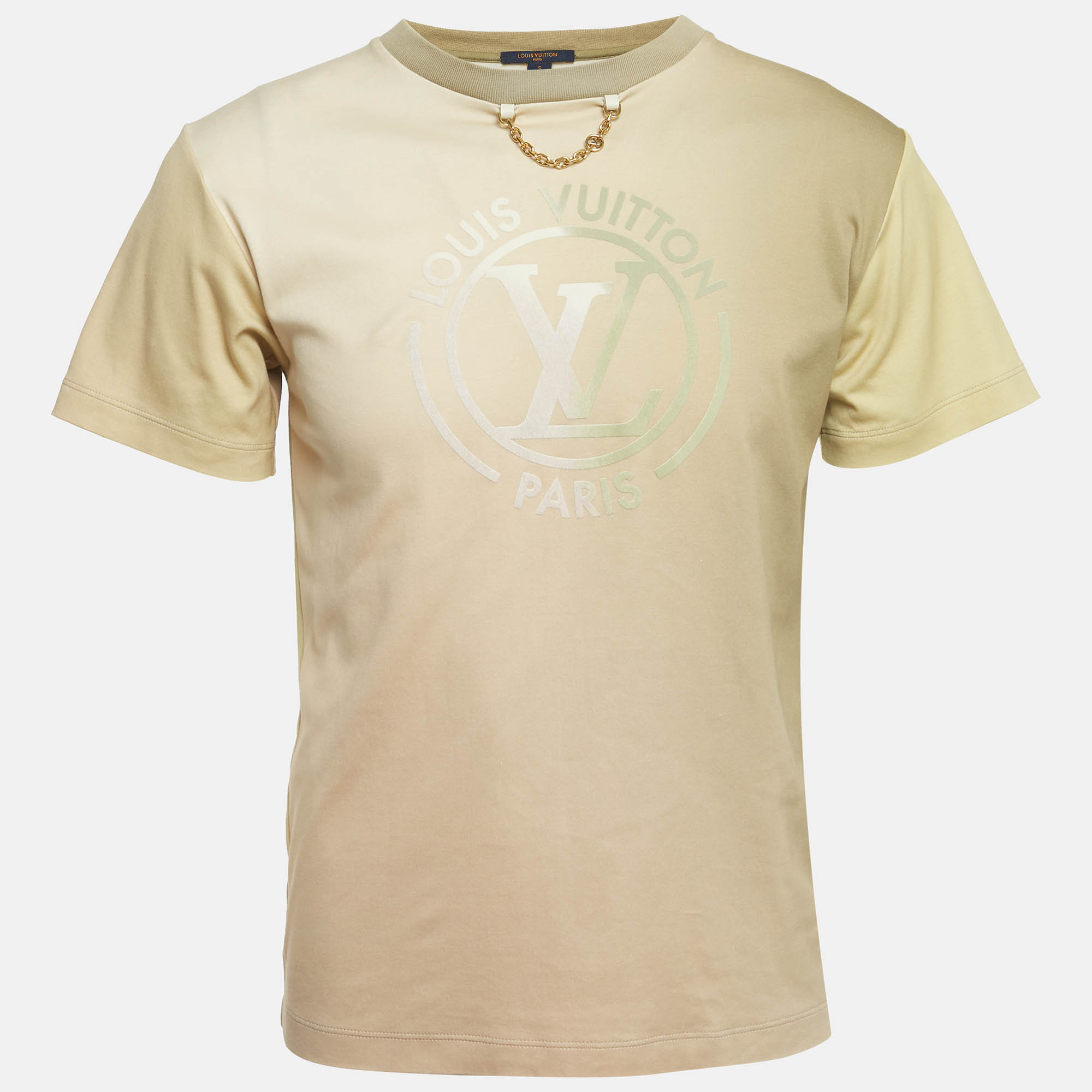 Pre Owned Louis Vuitton Multicolor Gradient LV Circle Cotton T-Shirt S