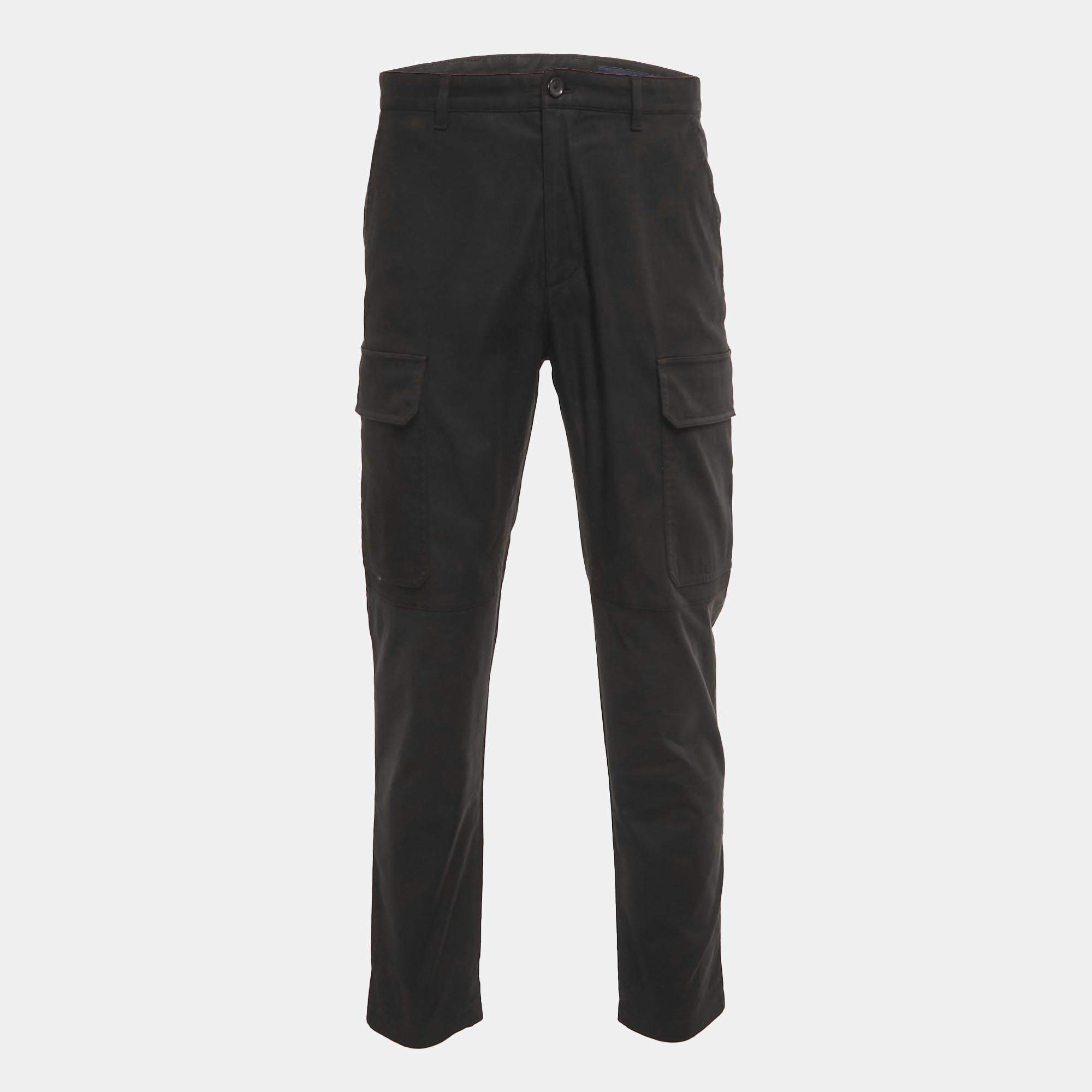 Pre Owned Louis Vuitton Black Cotton Cargo Pants M