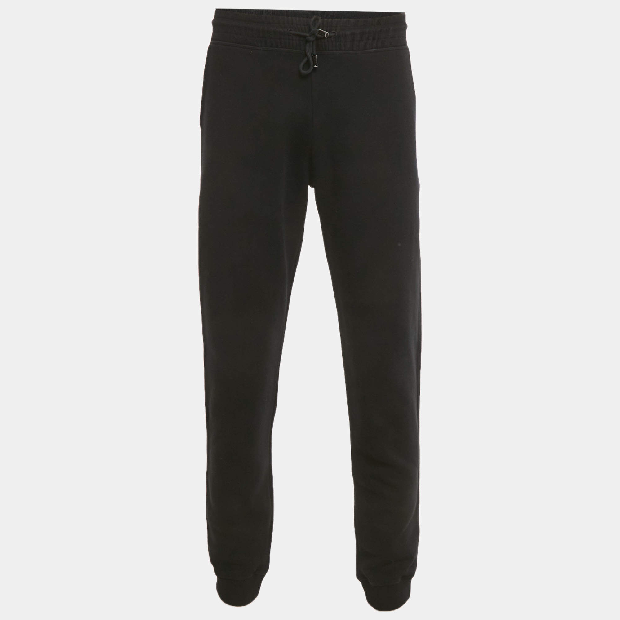 Pre Owned Louis Vuitton Black Cotton Knit Joggers L