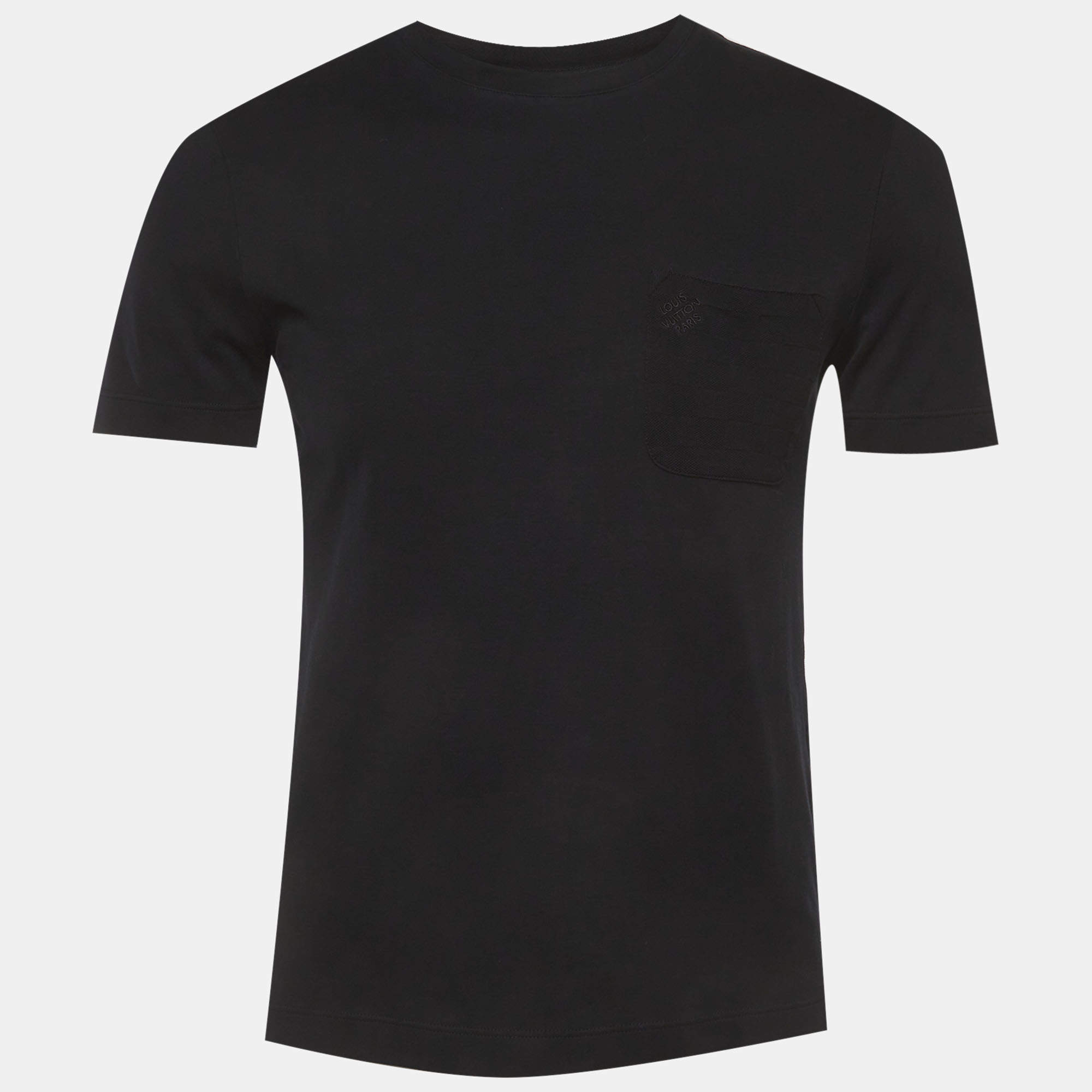 Pre Owned Louis Vuitton Black Cotton Crewneck T-Shirt XS