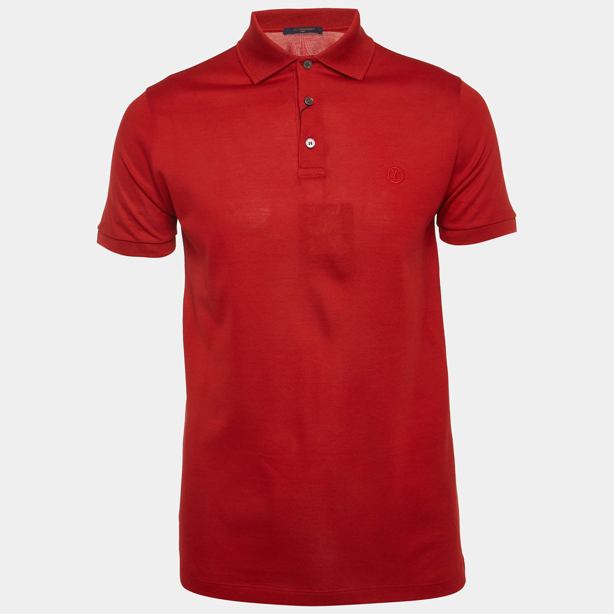 Pre Owned Louis Vuitton Pique Cotton Polo T-shirt S
