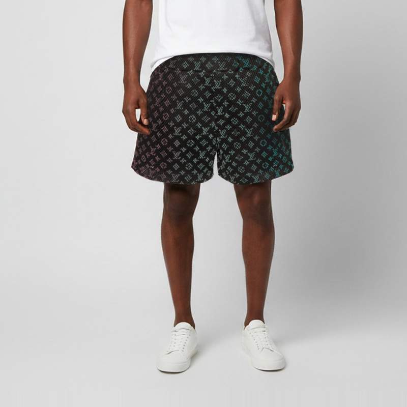 Pre Owned Louis Vuitton Black Monogram Mesh Shorts S