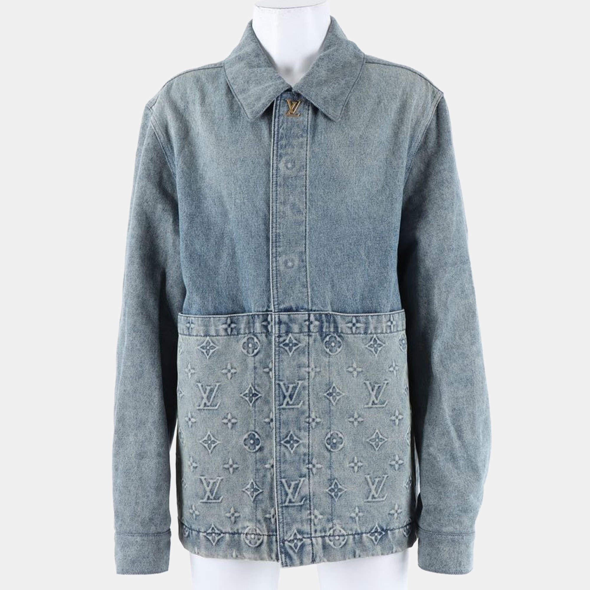 مملوكة مسبقًا Louis Vuitton Blue denim jacket Size IT/FR 54