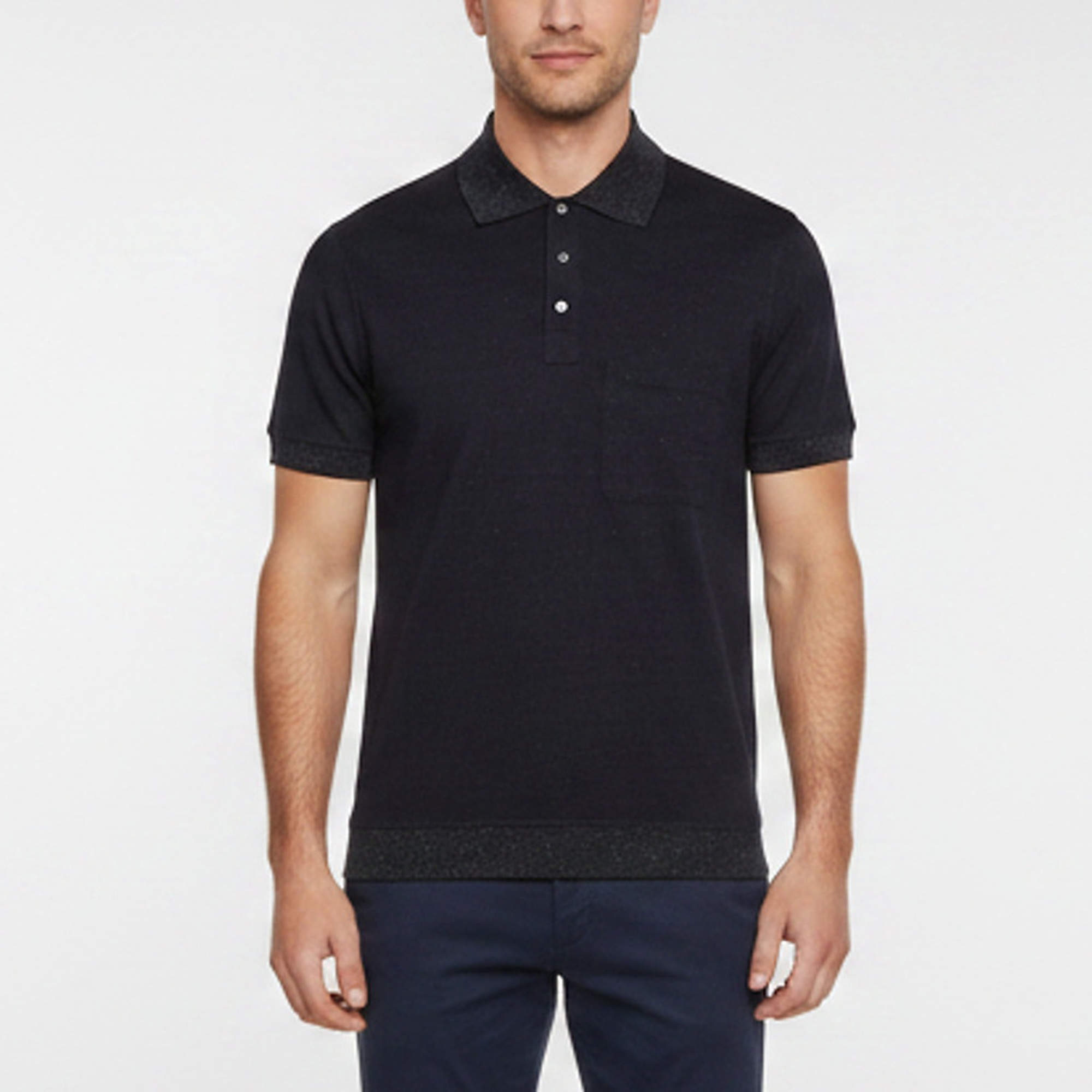مملوكة مسبقًا Louis Vuitton Navy Blue Monogram Knit Polo T-Shirt M