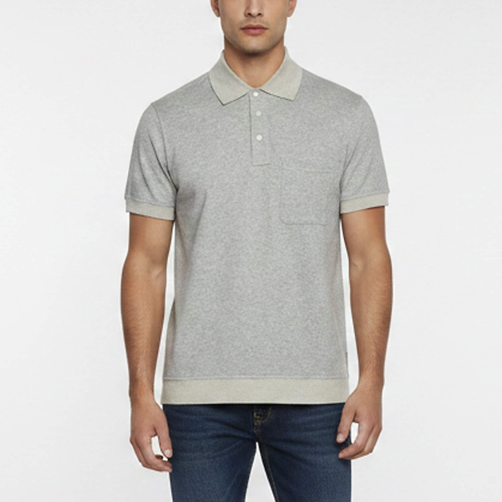 Pre Owned Louis Vuitton Grey Monogram Jersey Polo Pocket T-Shirt M