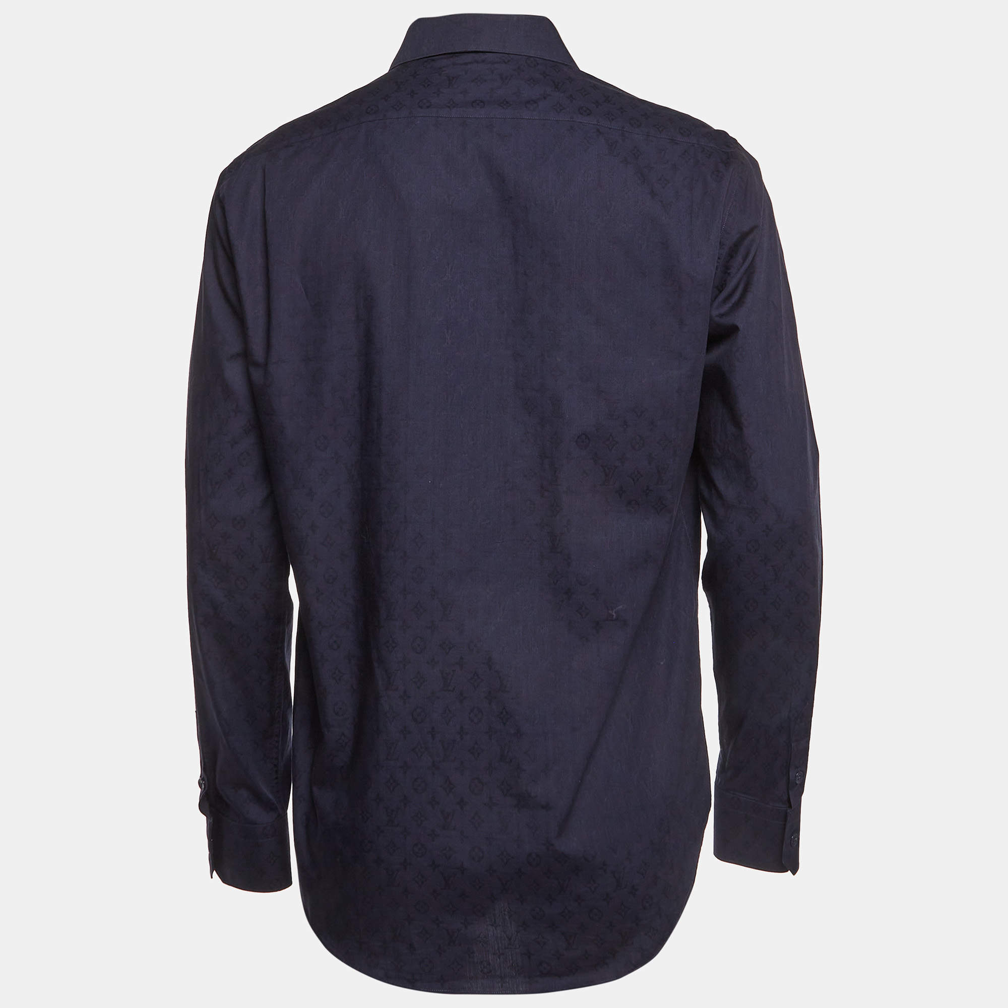 Louis Vuitton White Cotton Staples Edition Long Sleeve Shirt M