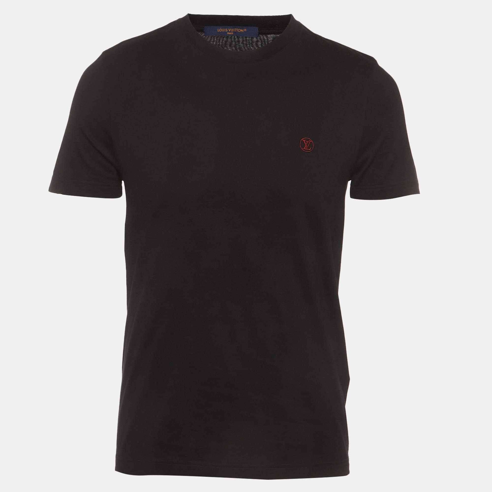 Pre Owned Louis Vuitton Black Jersey Short Sleeve Crewneck T-Shirt S 