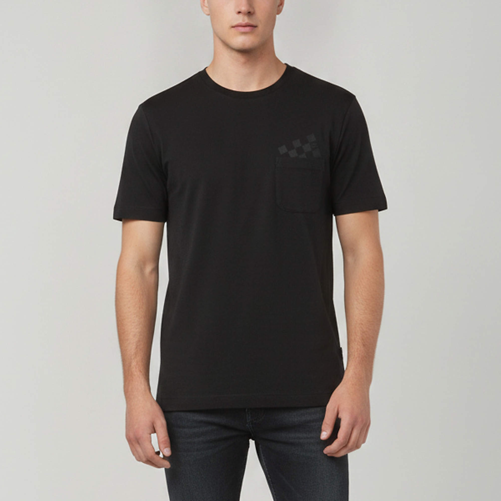 Pre Owned Louis Vuitton Black Jersey Crewneck T-Shirt S