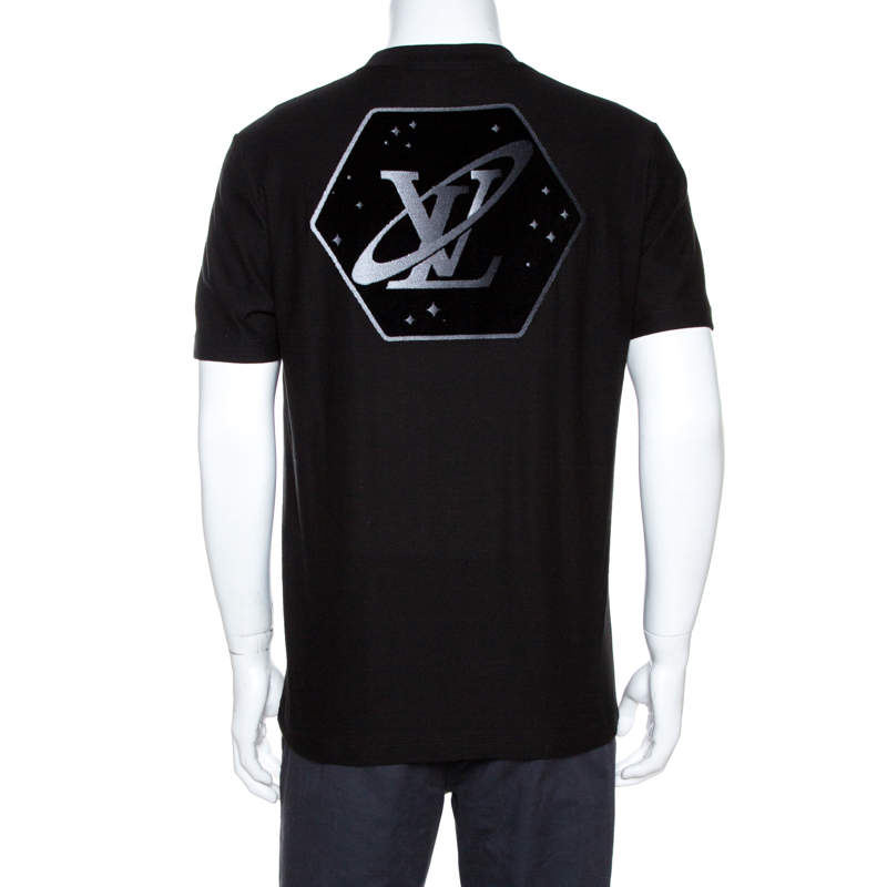 Louis Vuitton Off White Cotton Jacquard Velour Spaceman Motif T-Shirt M  Louis Vuitton TLC