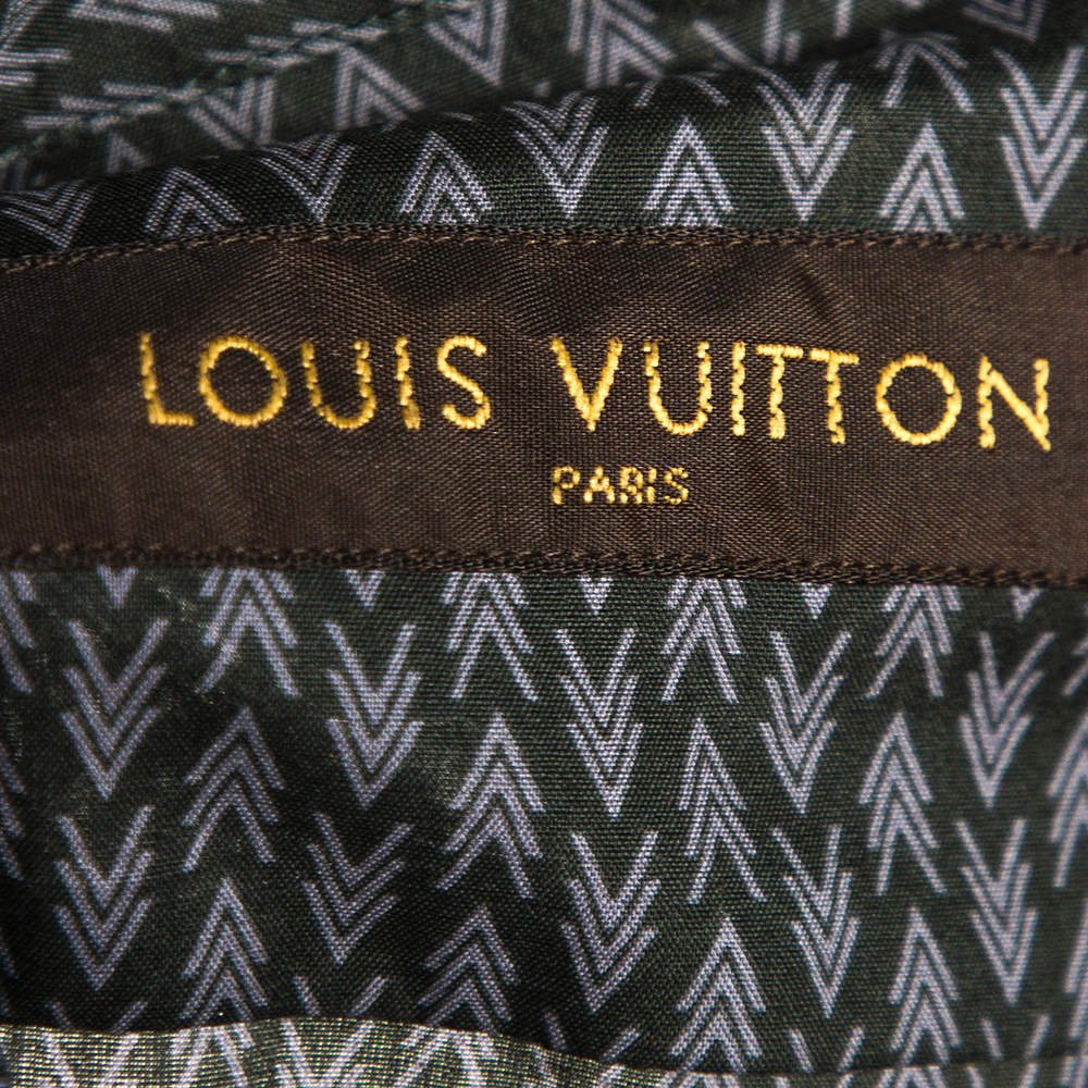 Louis Vuitton Dark Green Printed Cotton Button Front Shirt XL Louis Vuitton