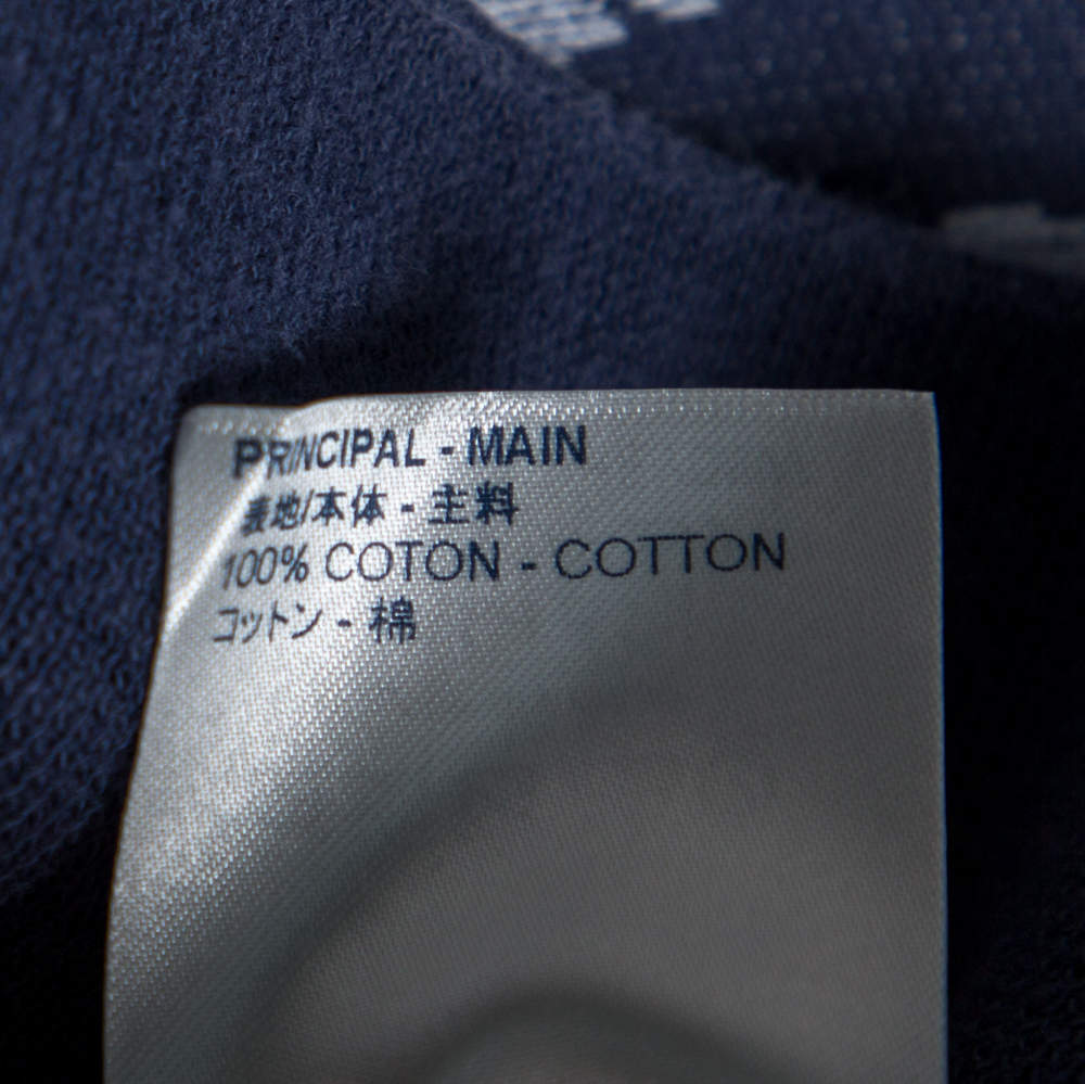 Louis Vuitton Blue Jacquard Cities Half Zip Sweater L Louis Vuitton