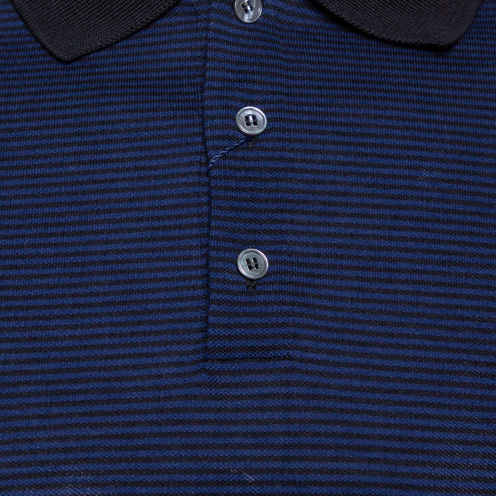 Louis Vuitton Men's Black Cotton Striped Polo – Luxuria & Co.