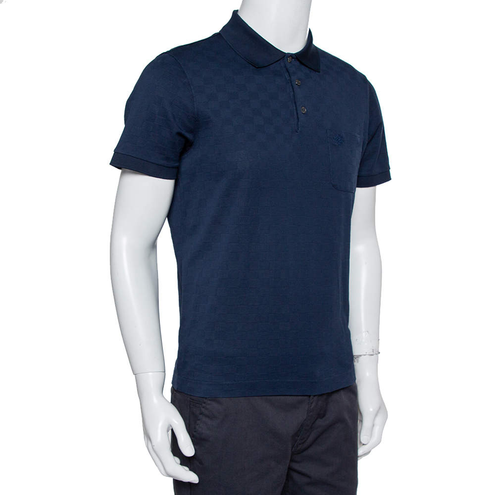 LOUIS VUITTON Polo Shirt Navy(Total pattern) S 2200343040062