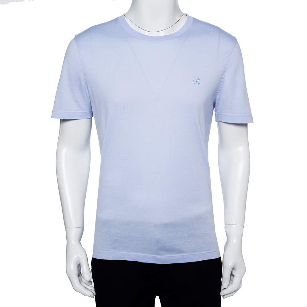 Louis Vuitton Lavender Cotton Classic Crewneck T-Shirt L