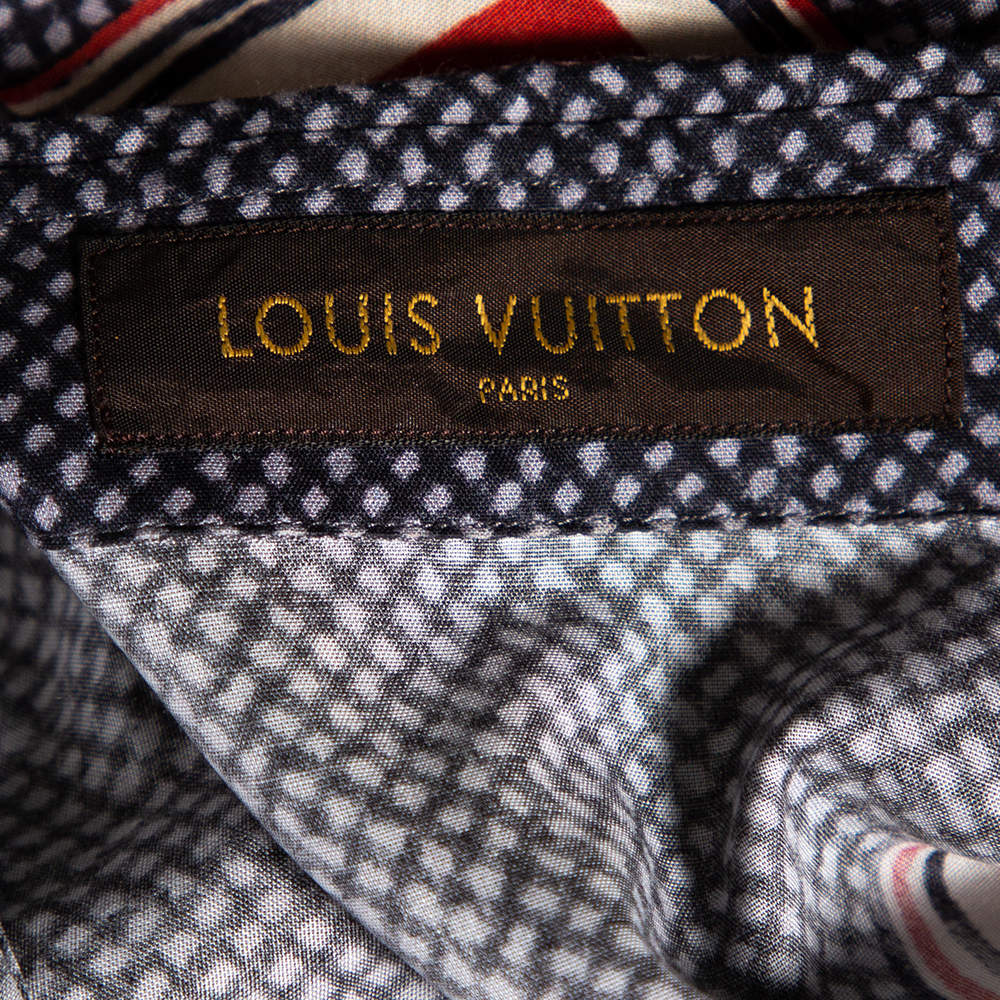 Louis Vuitton Multicolor Zig Zag Printed Cotton Button Front Shirt M Louis  Vuitton