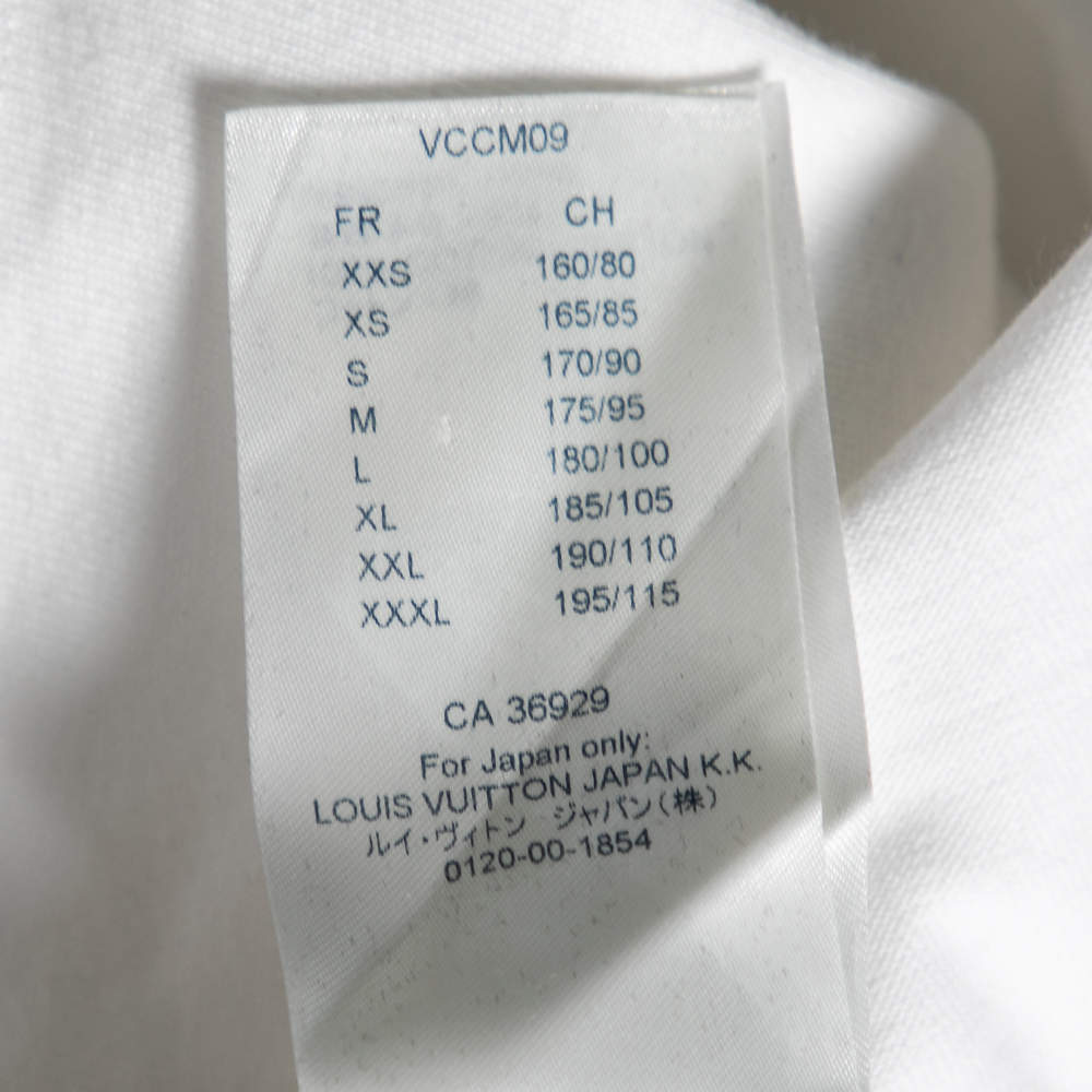 LOUIS VUITTON CA36929 Chain di Terre Crew neck Short sleeve T-shirt cotton  White