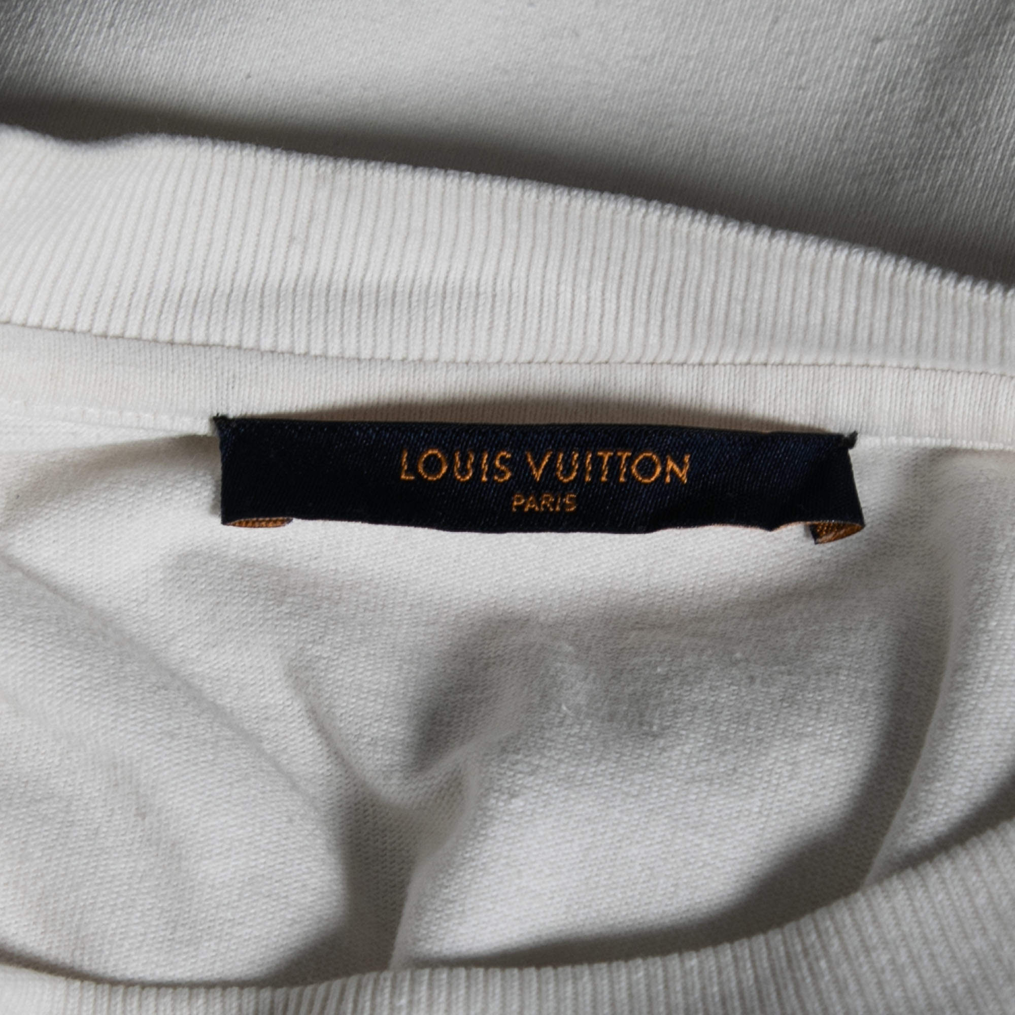 Louis Vuitton White Cotton Inside Out Short Sleeve Crew Neck T-Shirt M Louis  Vuitton
