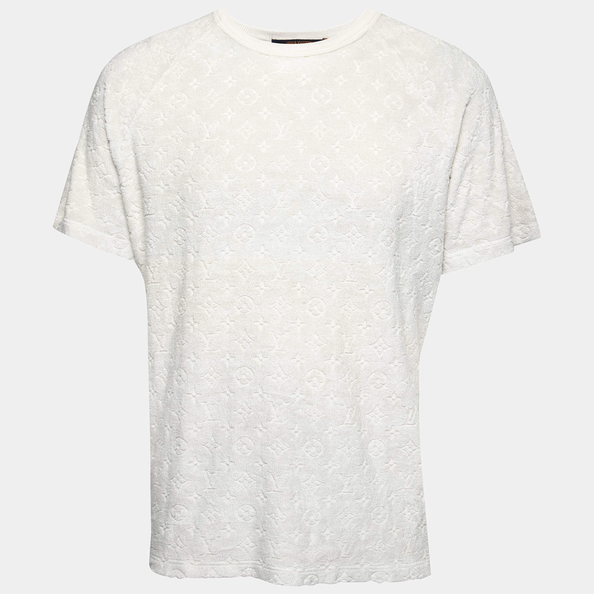 Louis Vuitton White Monogram Cotton Toweling T-Shirt XXL Louis Vuitton |  The Luxury Closet