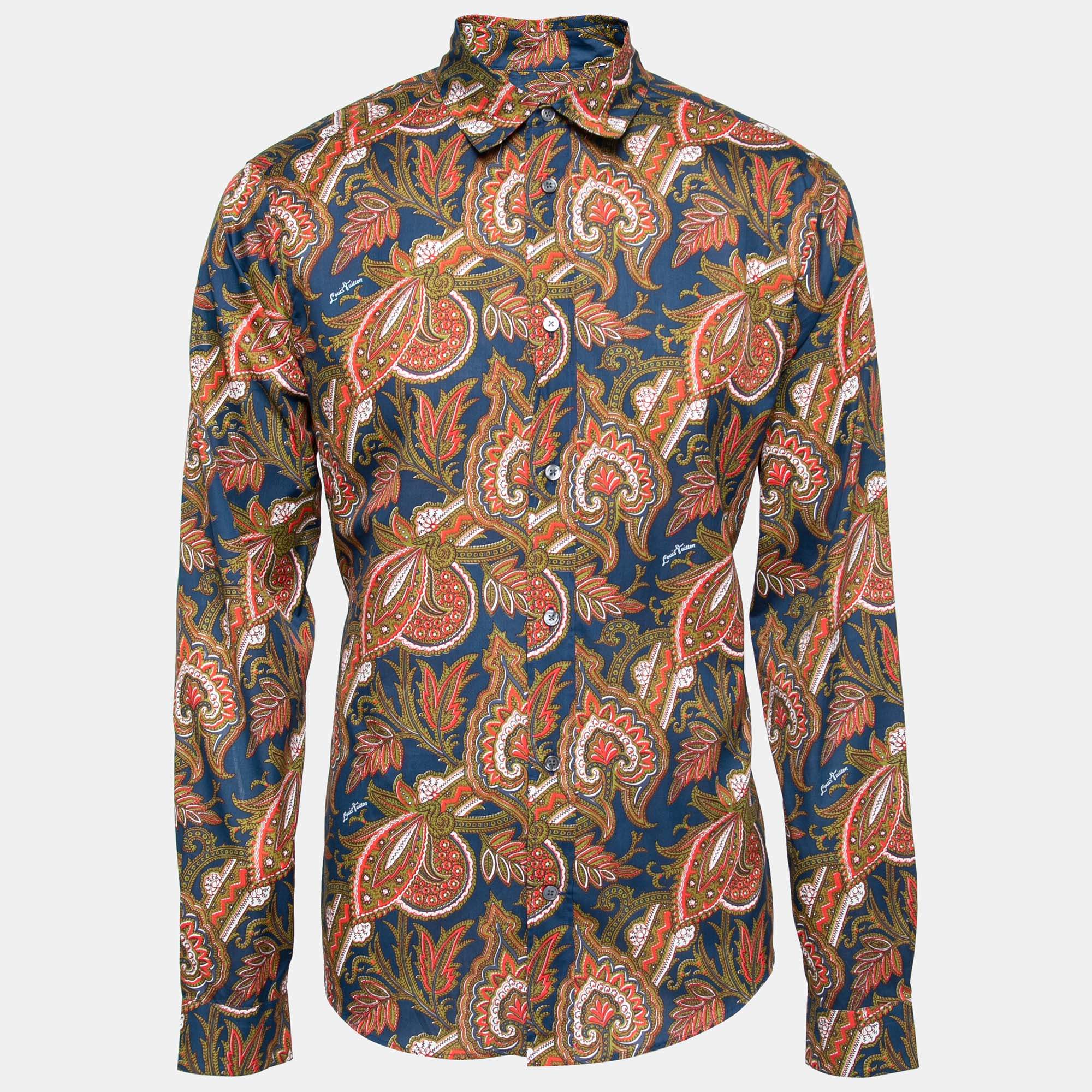 مملوكة مسبقًا Louis Vuitton Multicolor Printed Cotton Button Front Shirt XL