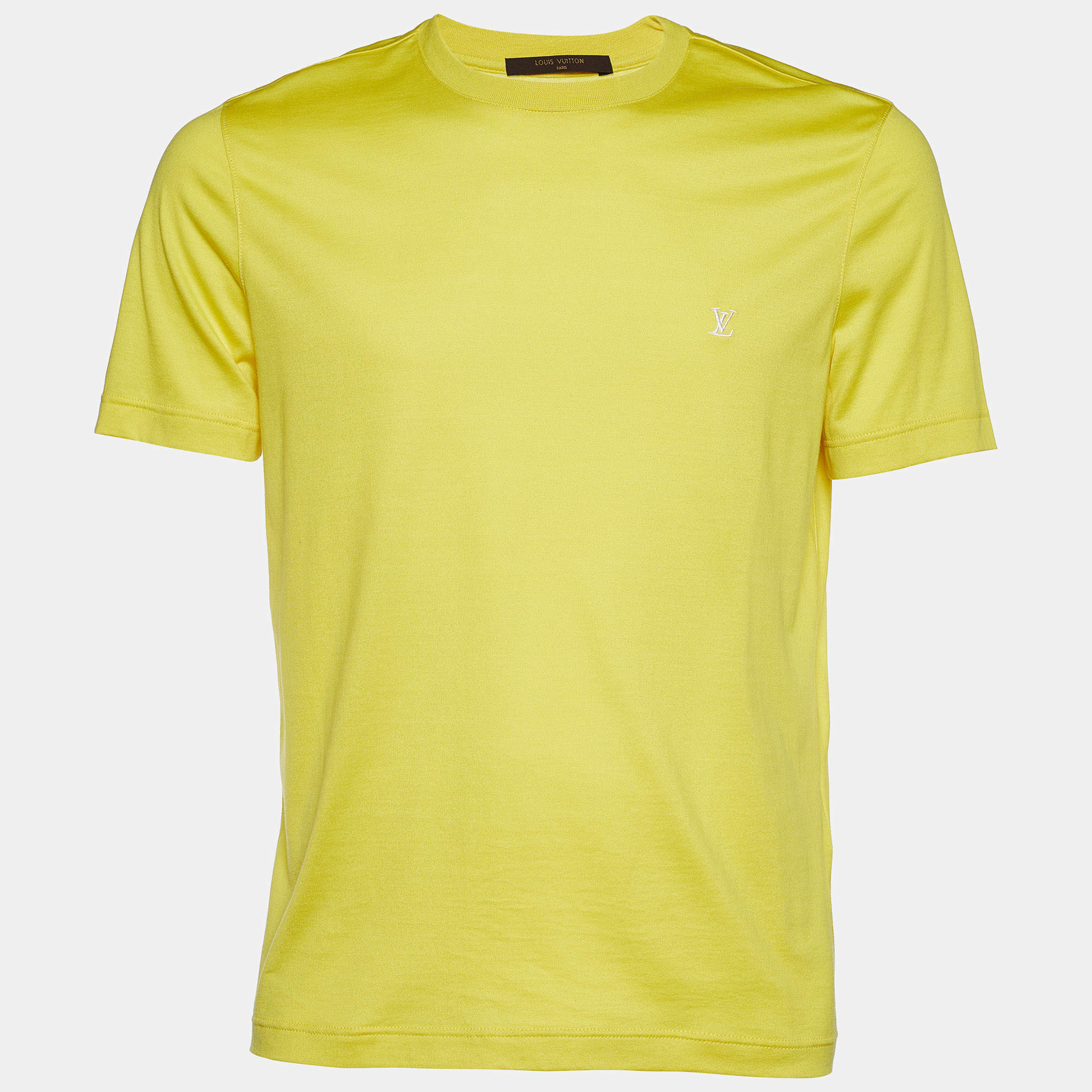 Louis Vuitton Yellow Jersey Crew Neck T-Shirt S