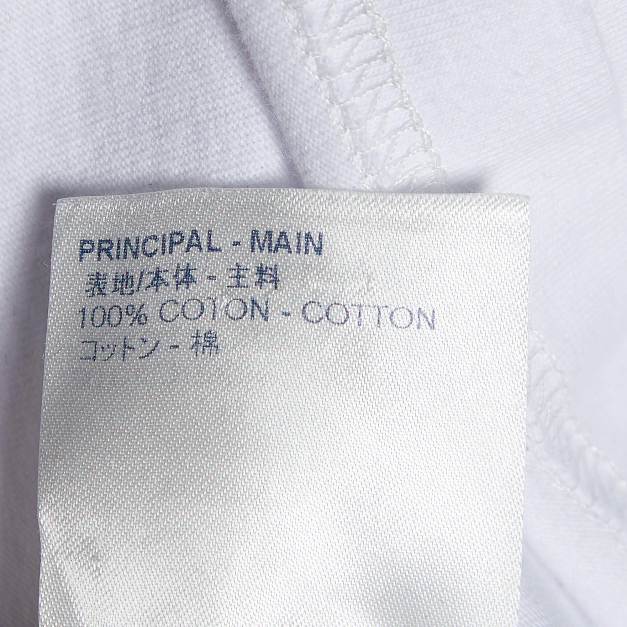 Louis Vuitton White Not Home Print Cotton Plain Rainbow Crew Neck