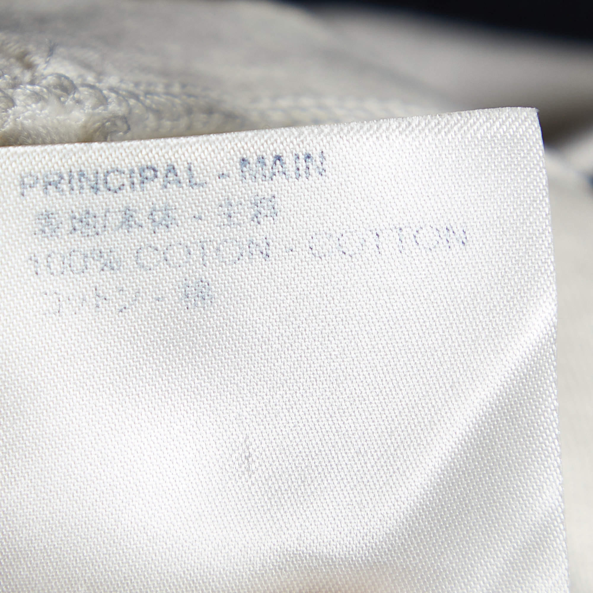 Louis Vuitton Off White Cotton Jacquard Velour Spaceman Motif T