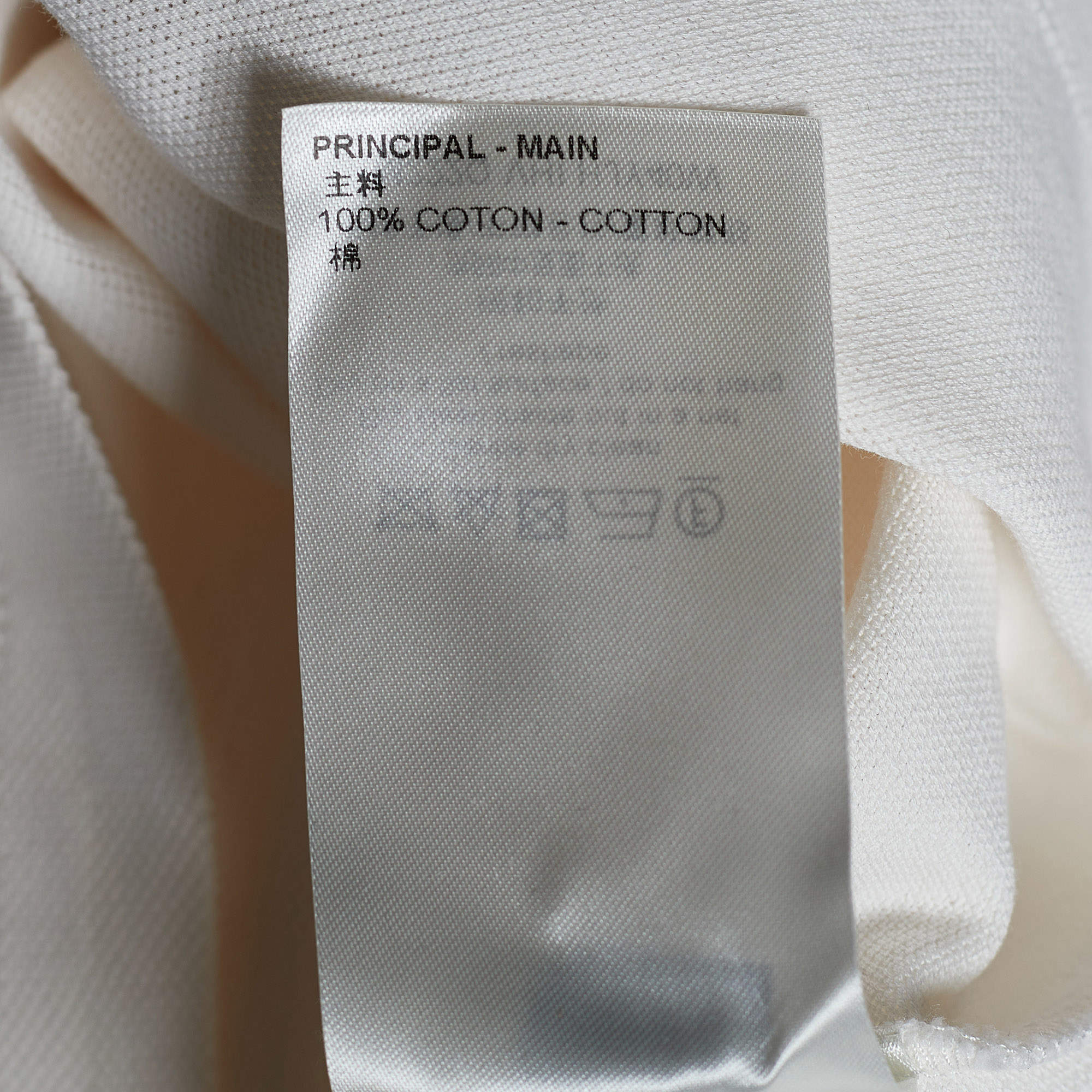 Louis Vuitton Ivory Half Damier Pattern Cotton Pocket Detail T-Shirt XL  Louis Vuitton