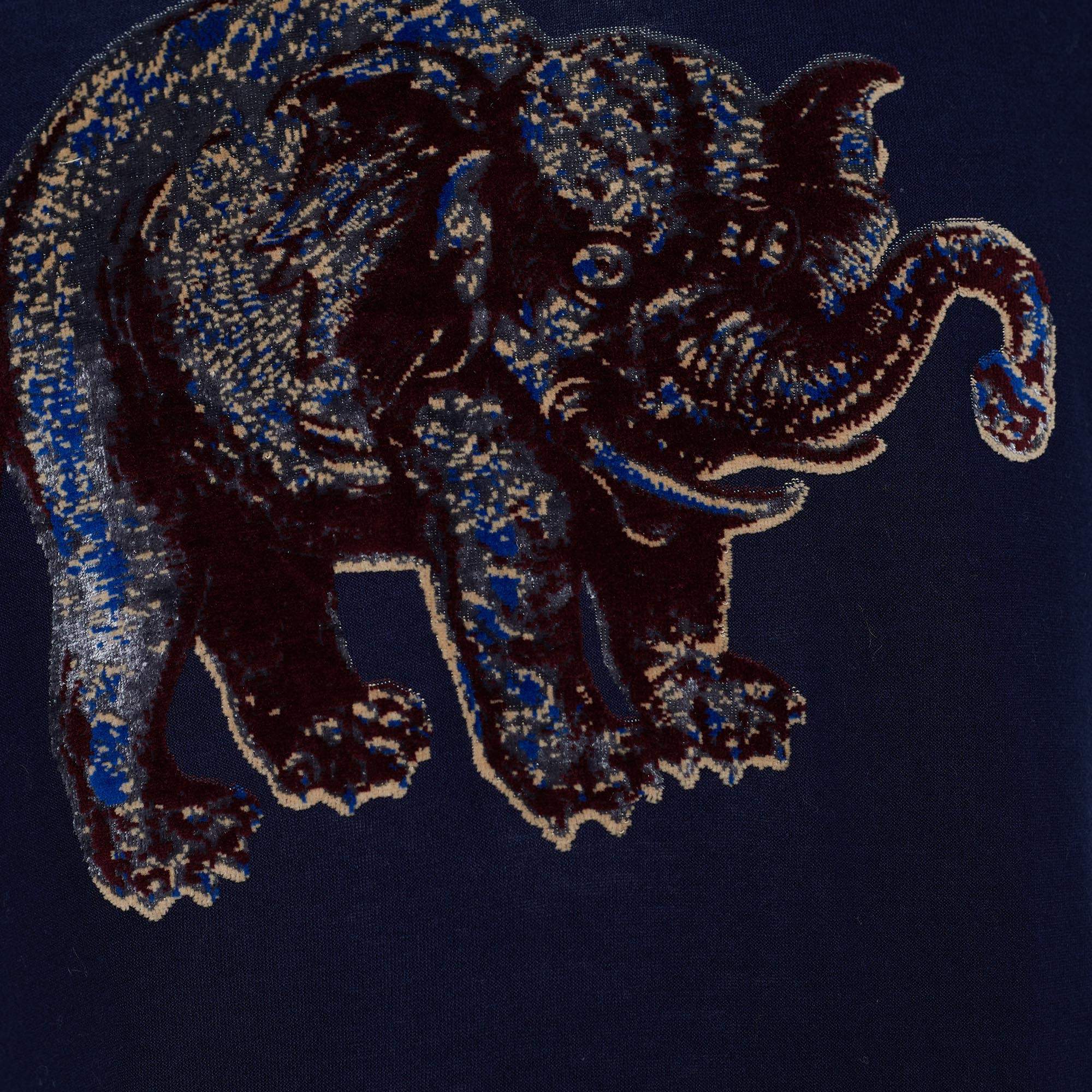 Louis Vuitton x Chapman Brothers Blue Jersey Elephant Applique T-Shirt L Louis  Vuitton
